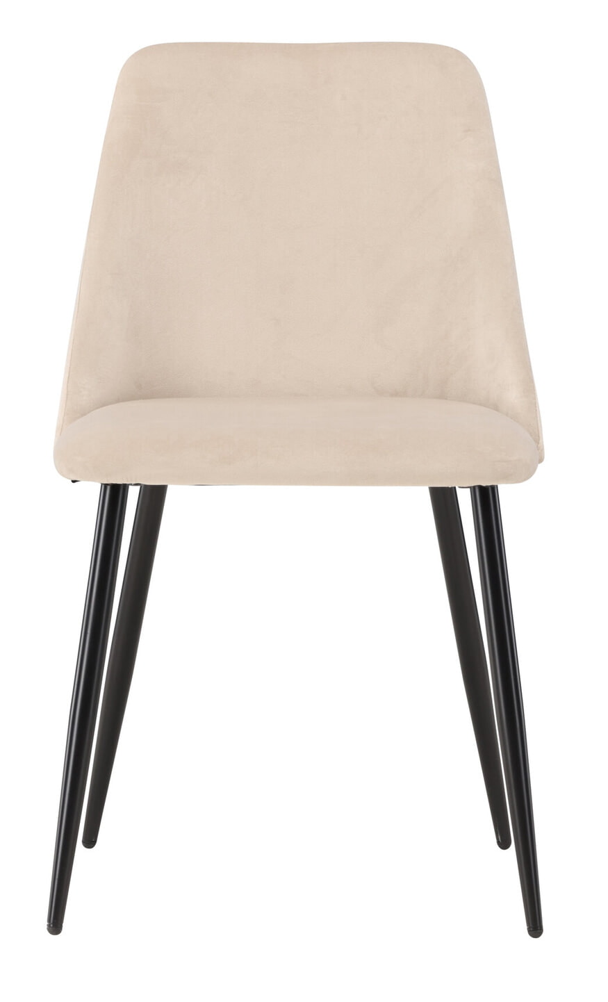 Nohr Eetkamerstoel 'Denon' Velvet, kleur Beige