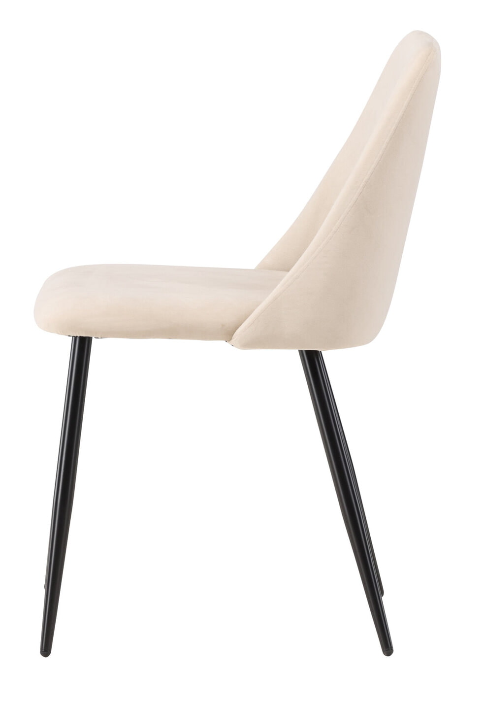 Nohr Eetkamerstoel 'Denon' Velvet, kleur Beige