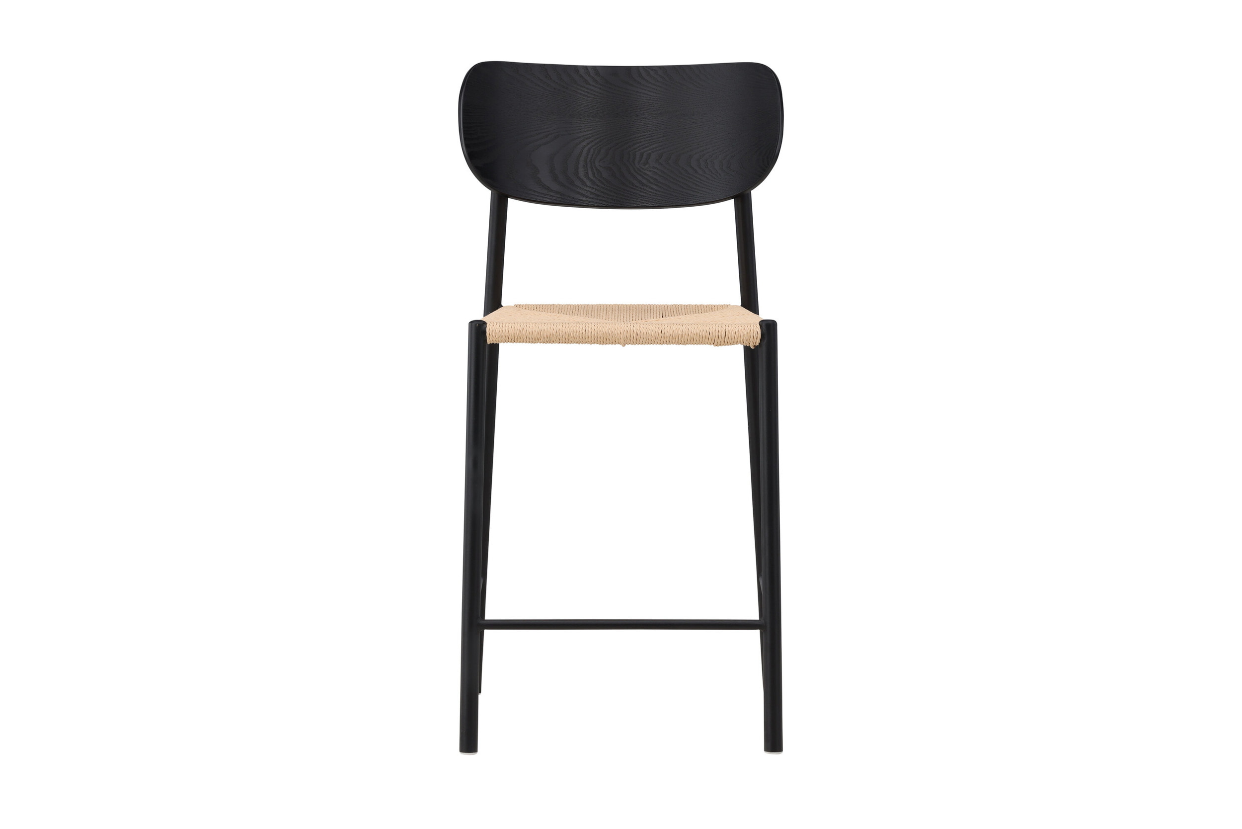 Nohr Barkruk 'Lakeithia' Rattan, kleur Naturel/Zwart (zithoogte 67cm)