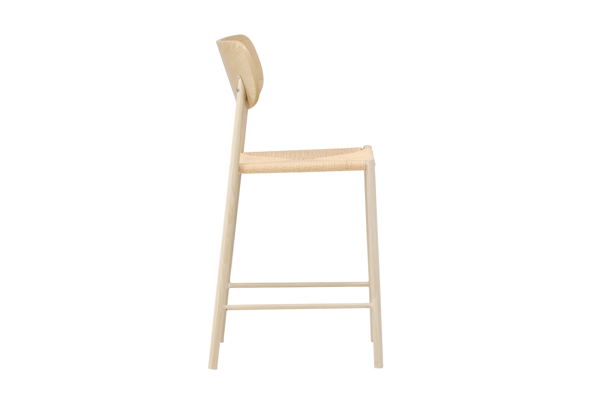Nohr Barkruk 'Lakeithia' Rattan, kleur Whitewash/Naturel (zithoogte 67cm)
