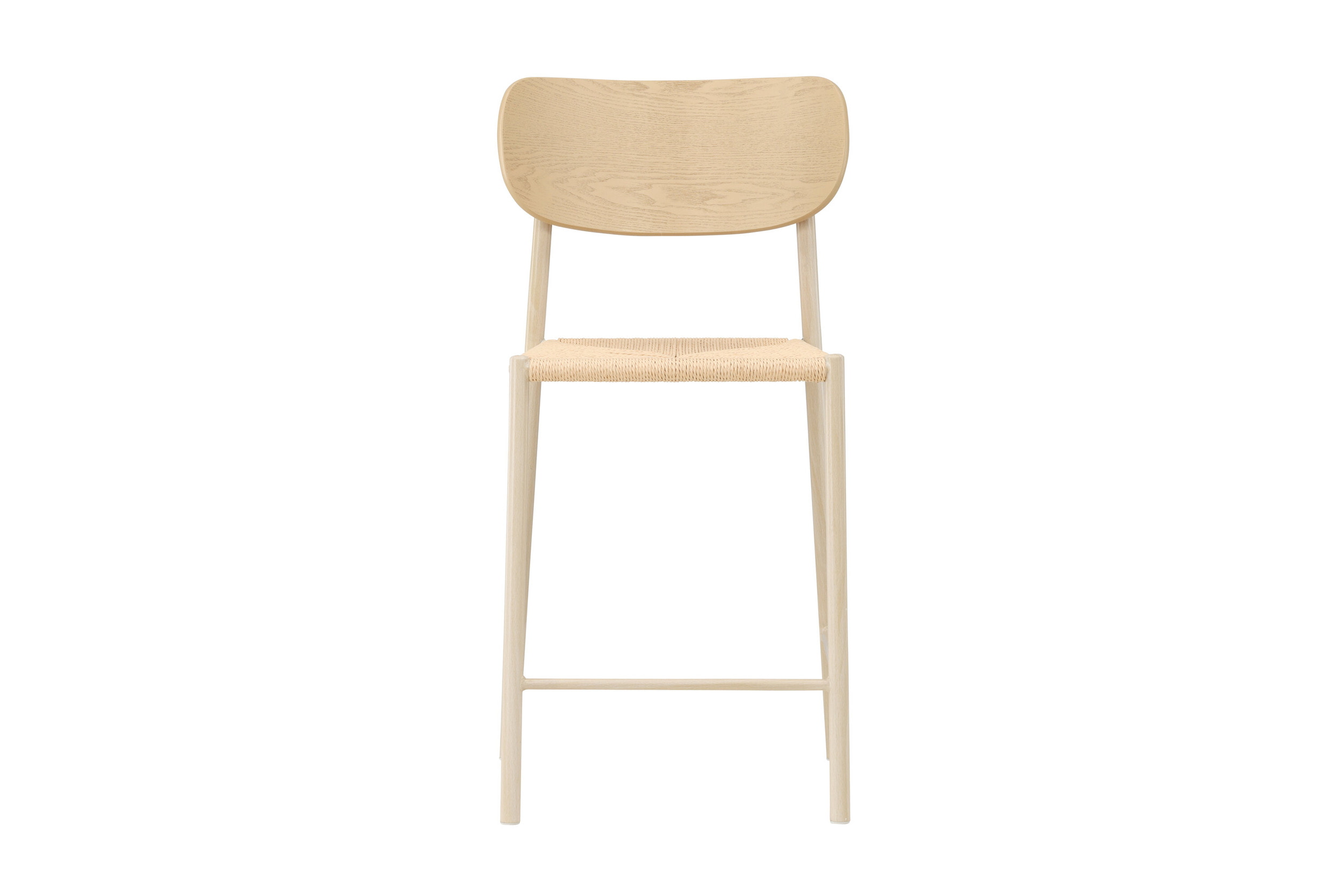 Nohr Barkruk 'Lakeithia' Rattan, kleur Whitewash/Naturel (zithoogte 67cm)