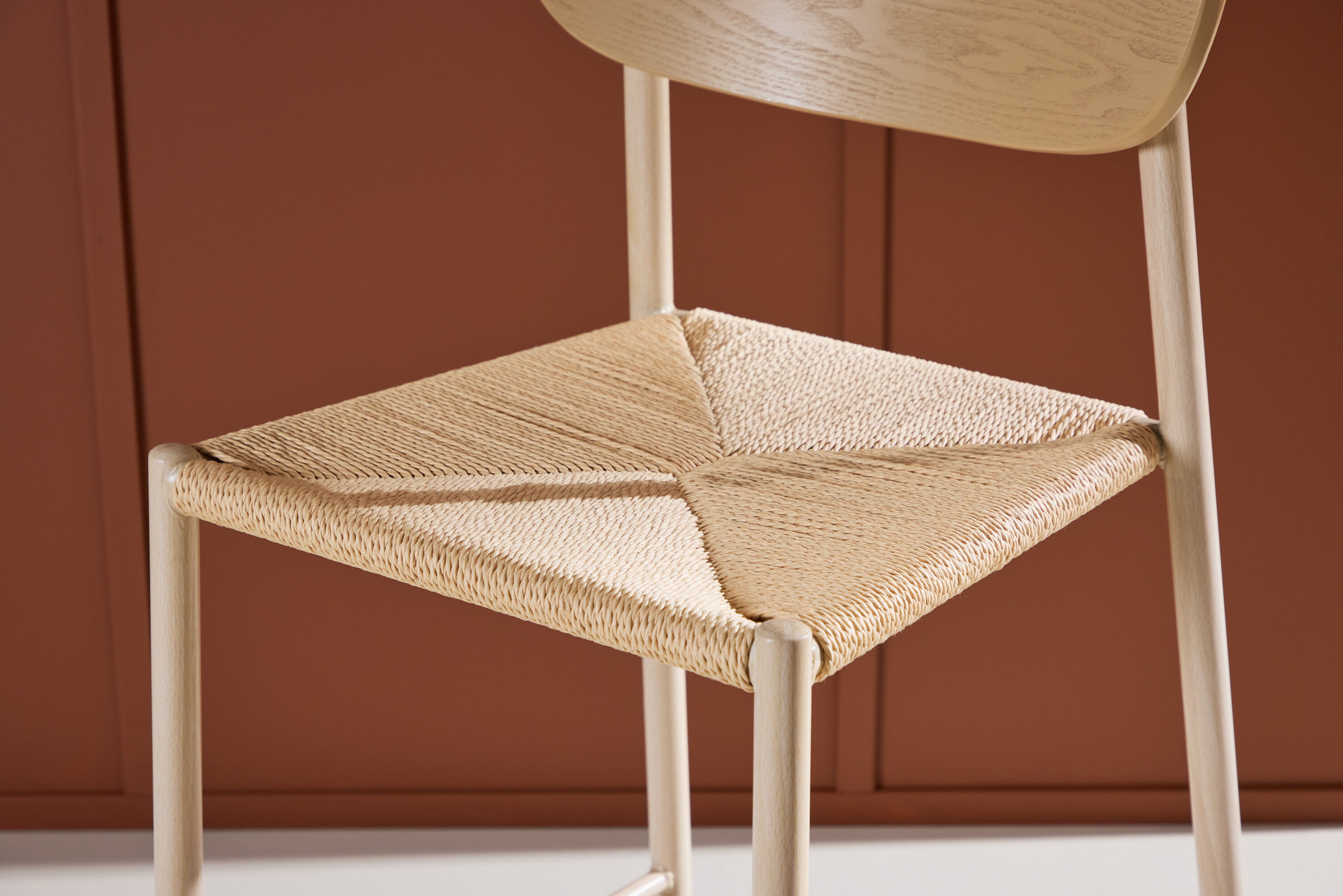 Nohr Barkruk 'Lakeithia' Rattan, kleur Whitewash/Naturel (zithoogte 67cm)