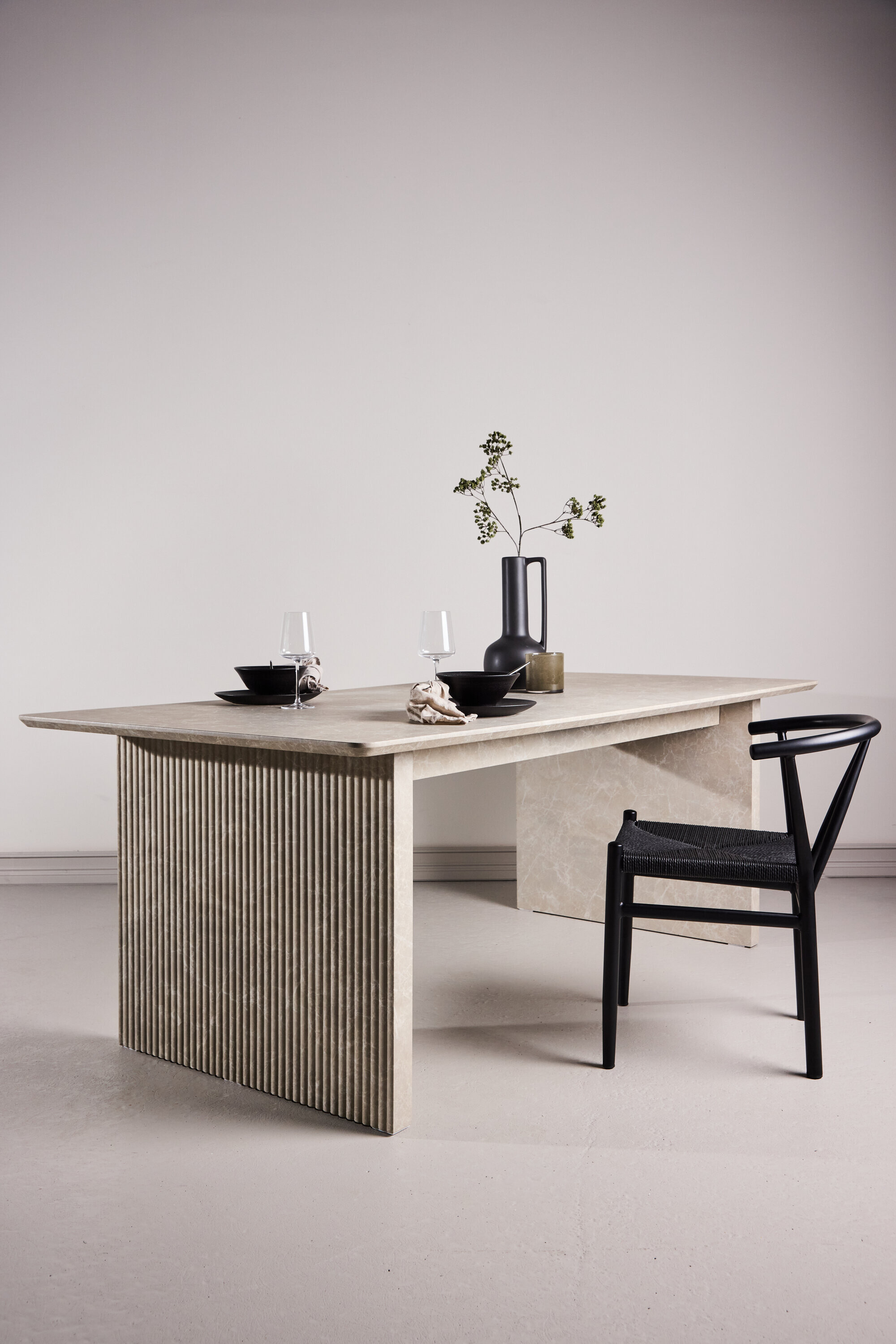 Nohr Eettafel Akim Marmerlook, 200 x 100cm - Beige