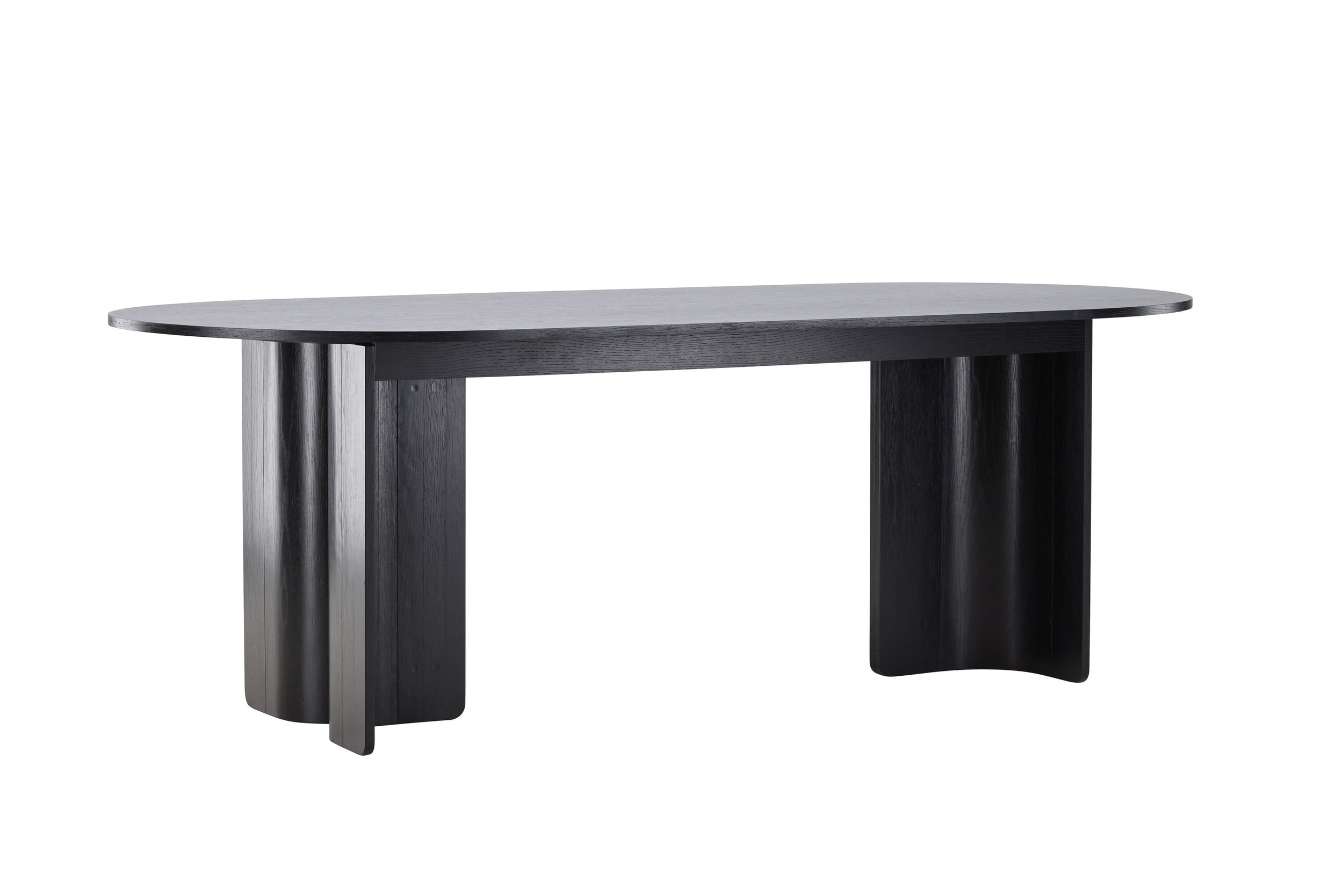 Nohr Ovale Eettafel 'Jadira' 220 x 100cm, kleur Zwart