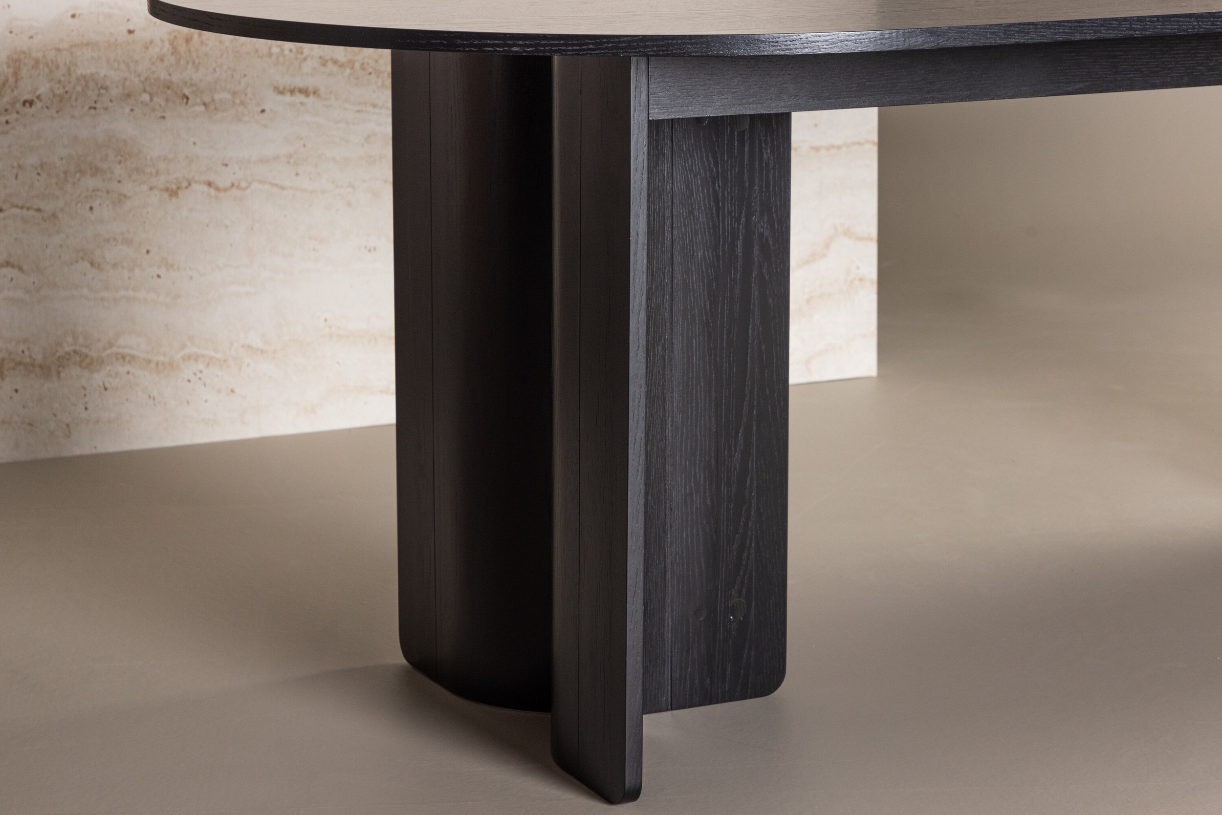 Nohr Ovale Eettafel 'Jadira' 220 x 100cm, kleur Zwart
