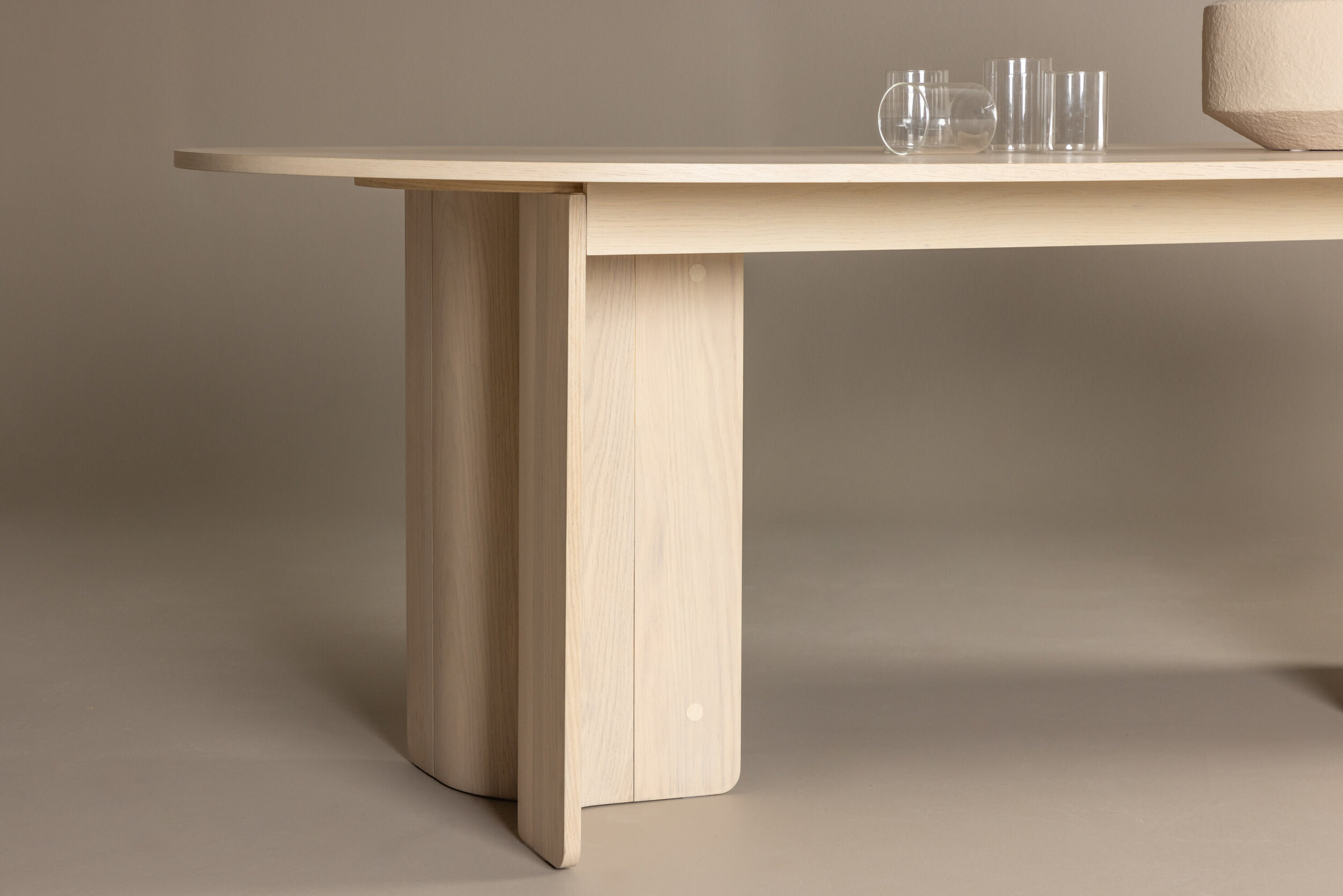 Nohr Ovale Eettafel 'Jadira' 220 x 100cm, kleur Whitewash