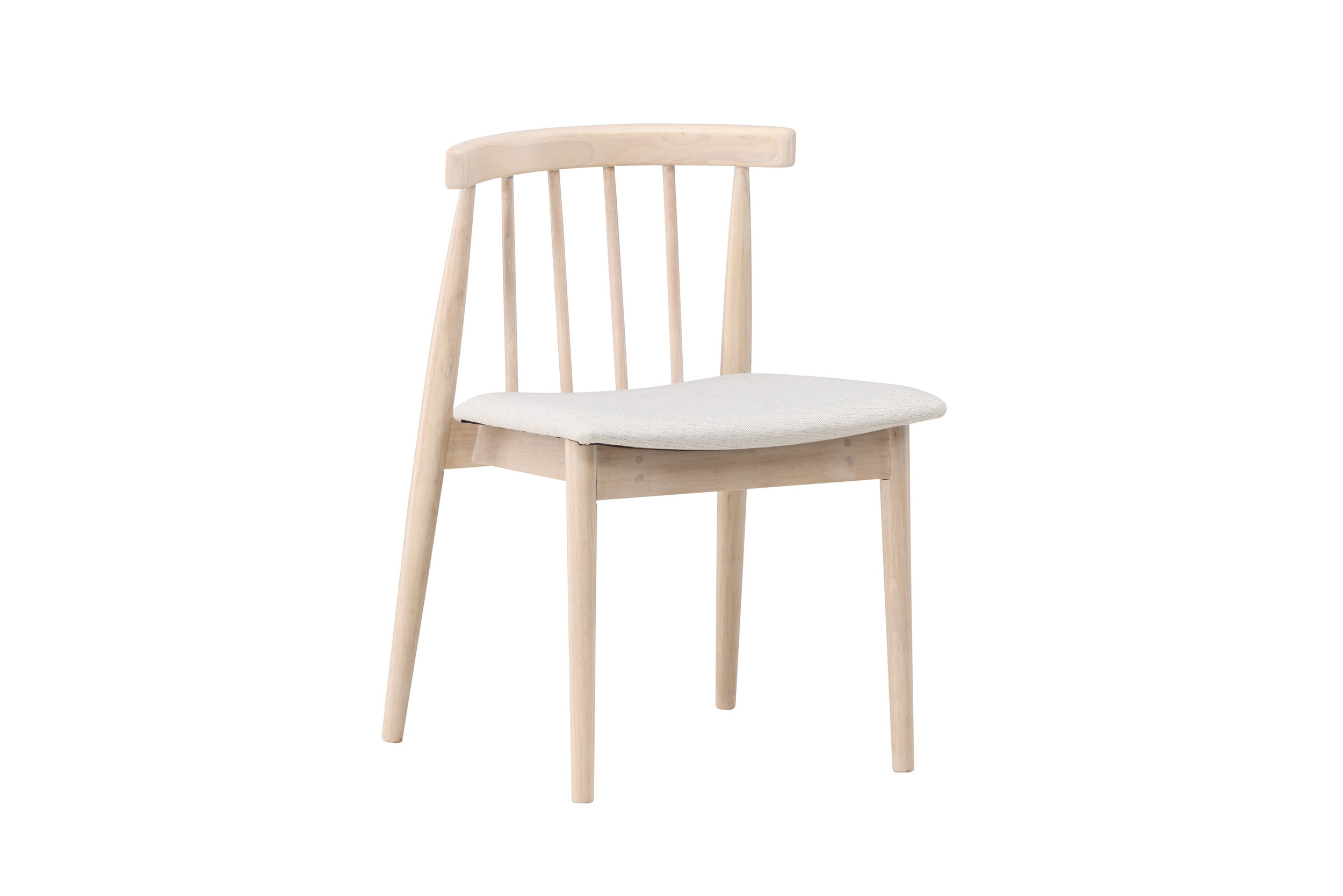 Nohr Eetkamerstoel 'Neomi' Rubberhout, kleur Whitewash