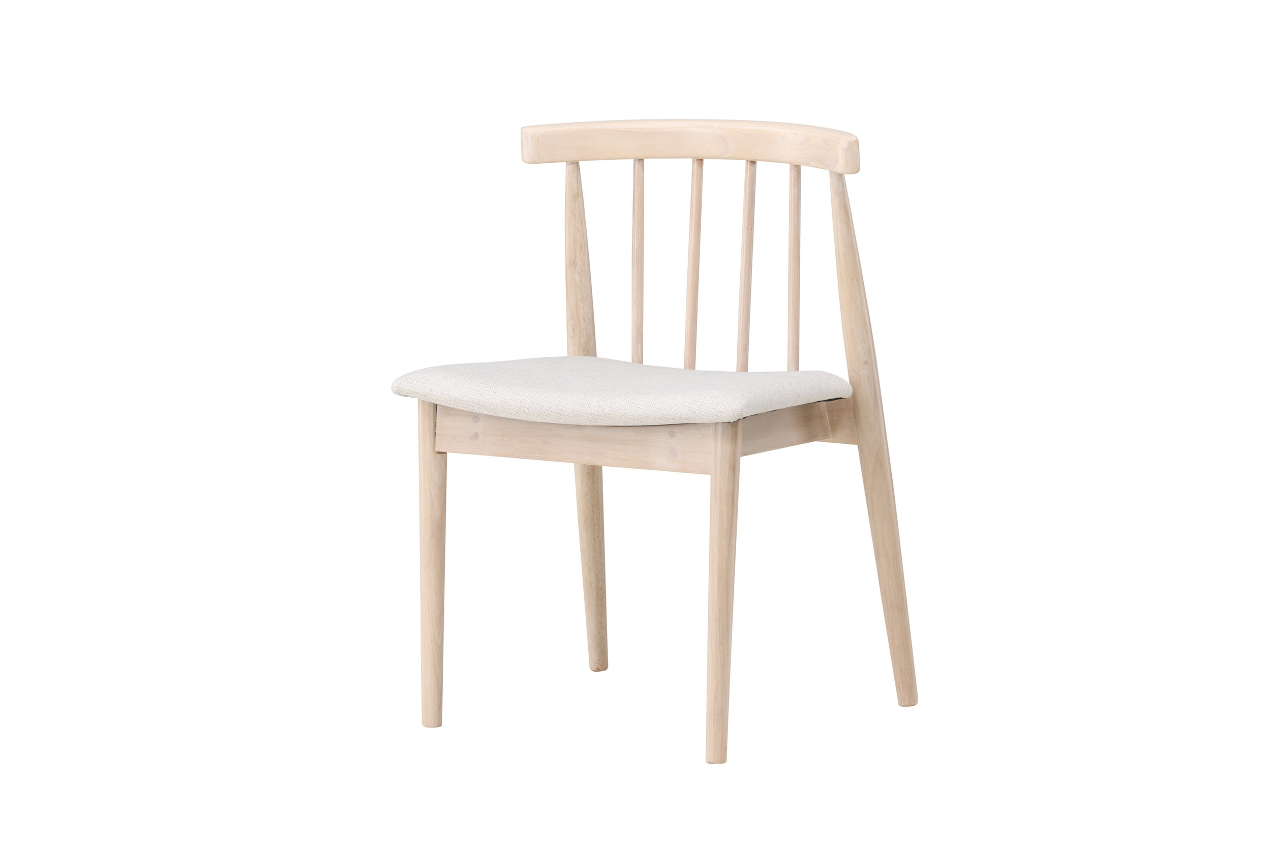Nohr Eetkamerstoel 'Neomi' Rubberhout, kleur Whitewash