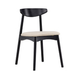 Nohr Eetkamerstoel 'Keneta' Eiken, kleur Beige/Zwart