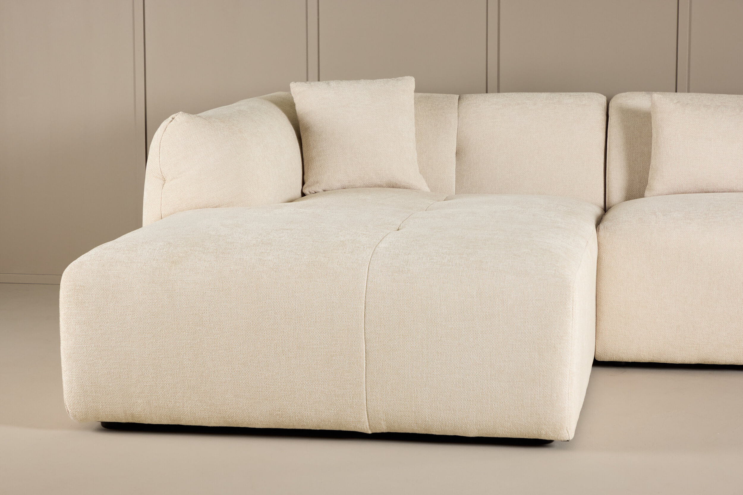 Nohr Loungebank 'Shenicka' Chenille, 335cm, kleur Beige