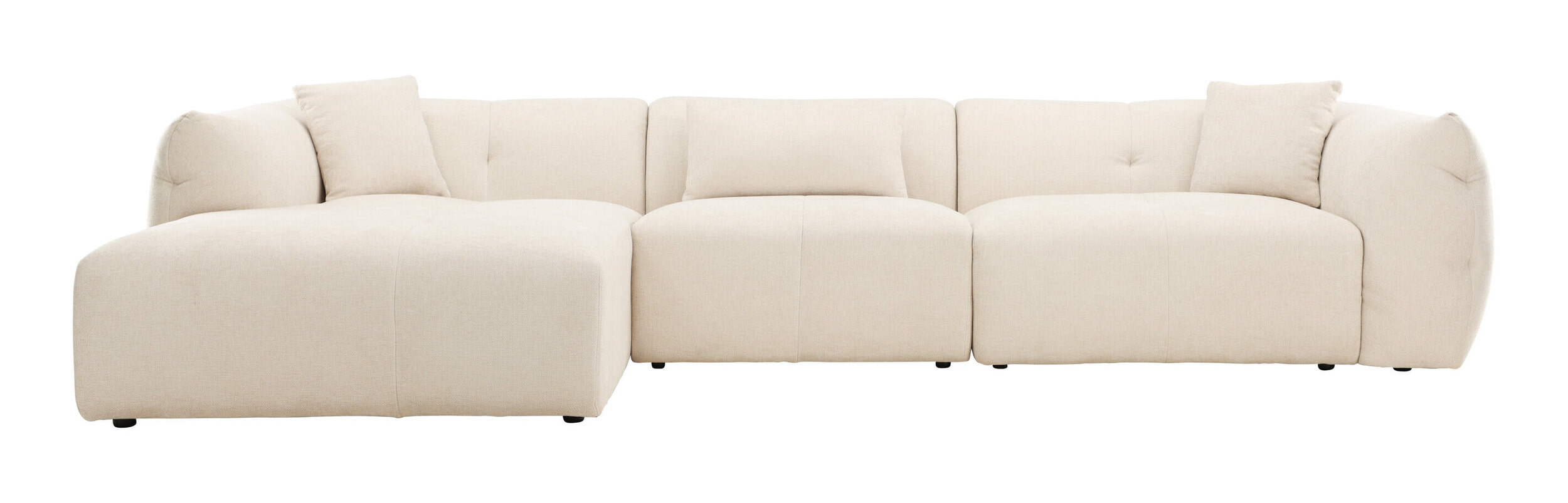 Nohr Loungebank 'Shenicka' Chenille, 335cm, kleur Beige