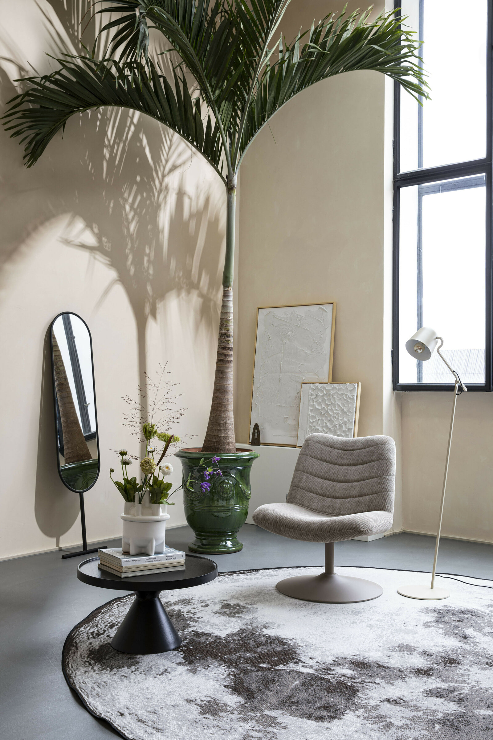 Zuiver Outdoor Vloerkleed 'Moon' 280cm, kleur Grijs