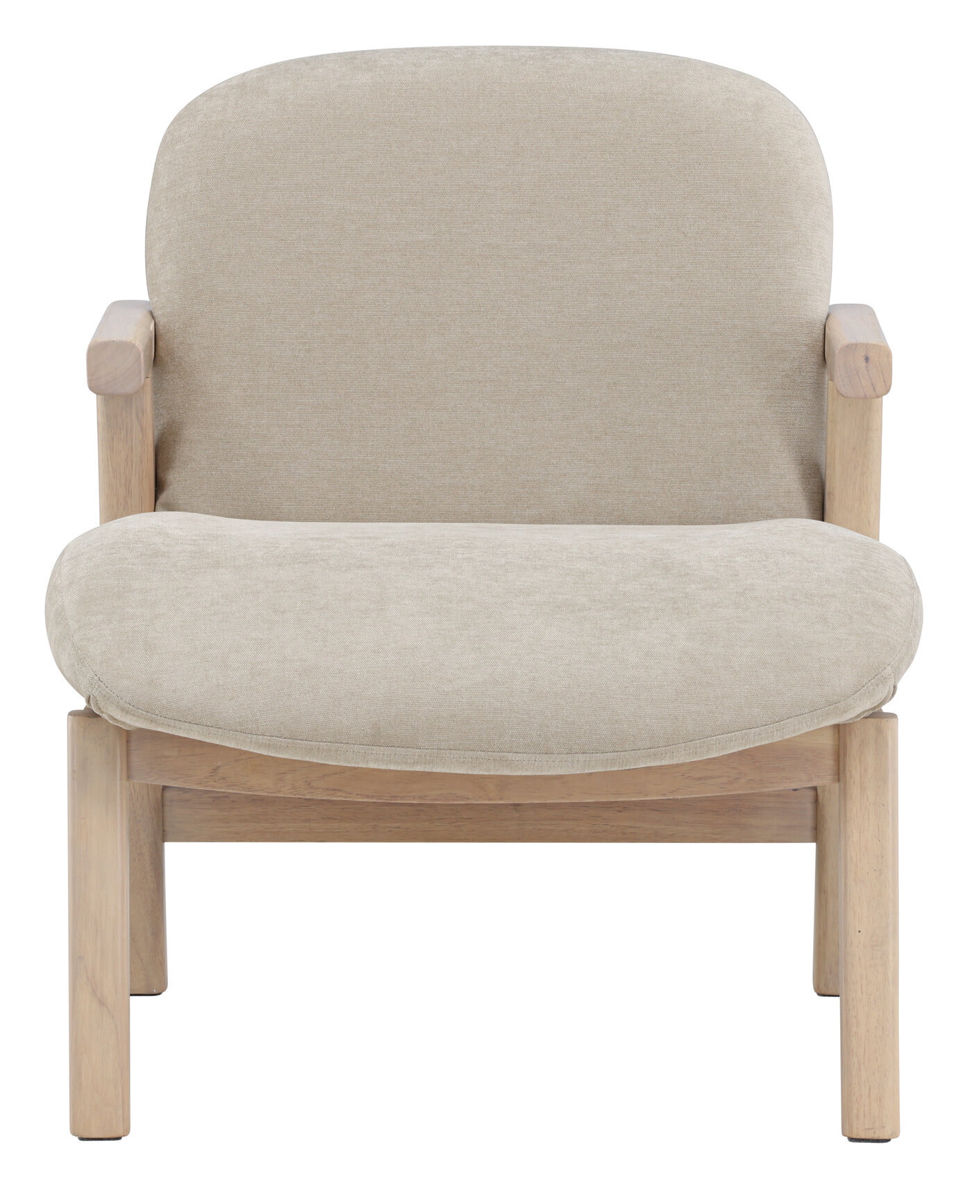 Nohr Fauteuil 'Shanthi' Rubberhout en stof, kleur Beige
