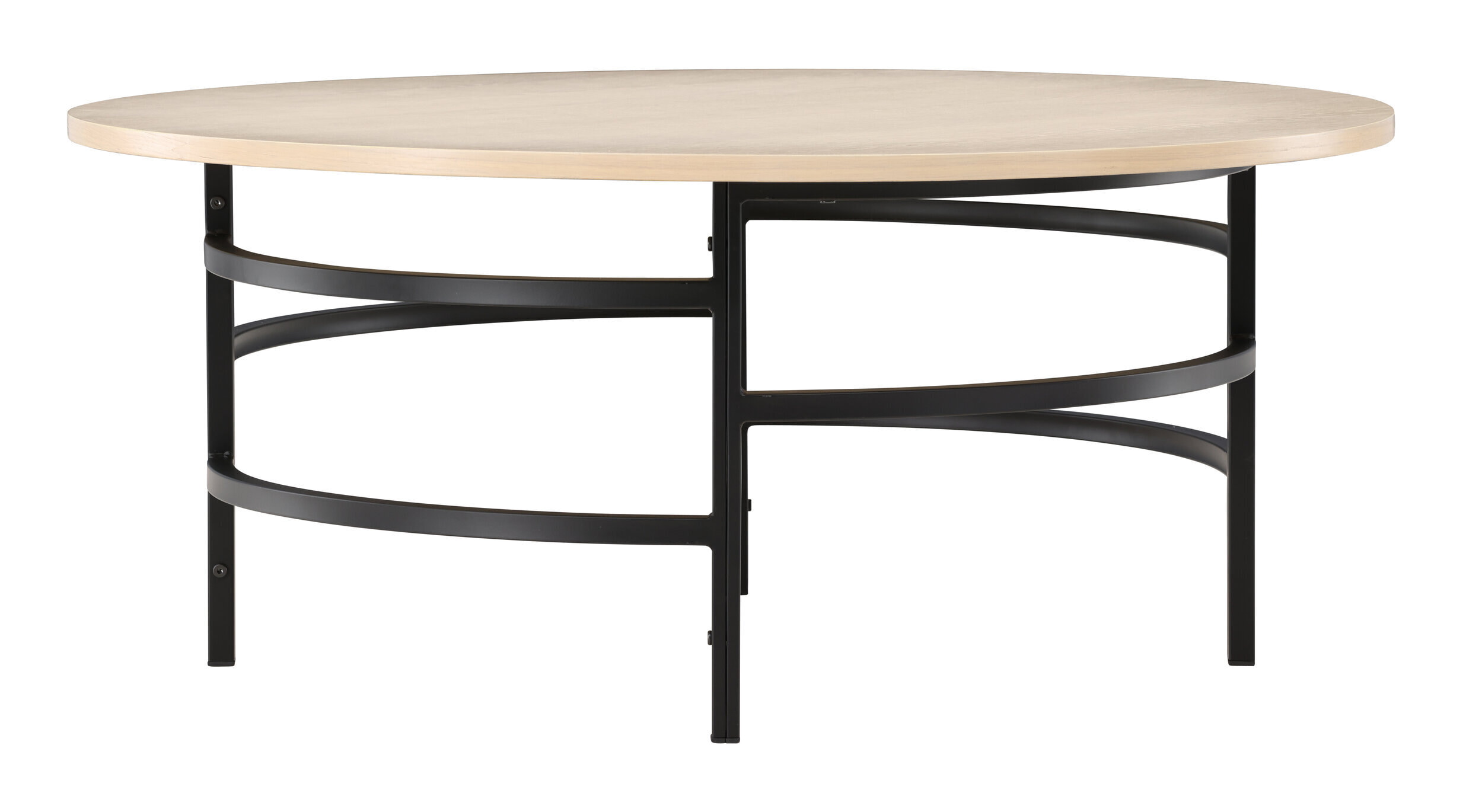 Nohr Ronde Salontafel 'Vu' 100cm, kleur Whitewash/Zwart