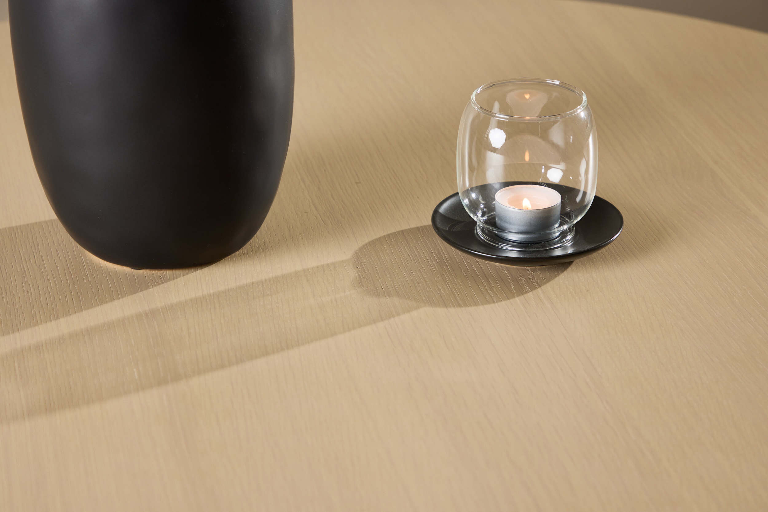 Nohr Ronde Salontafel 'Vu' 100cm, kleur Whitewash/Zwart