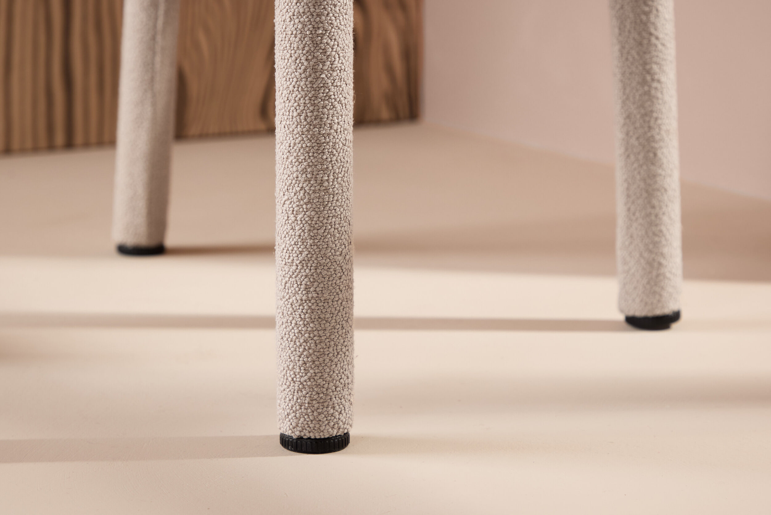 Nohr Eetkamerstoel 'Breena' Bouclé, kleur Beige