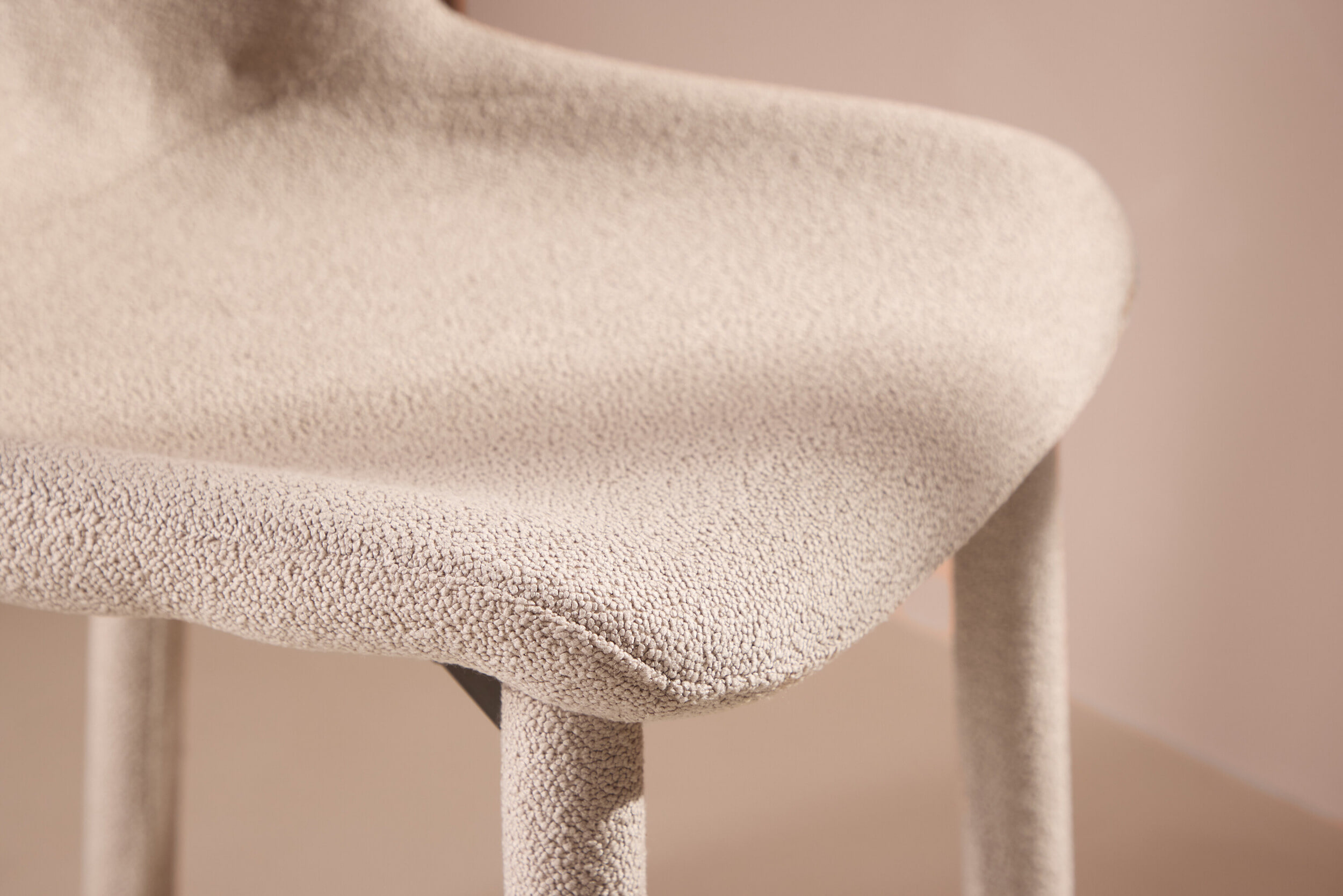 Nohr Eetkamerstoel 'Breena' Bouclé, kleur Beige