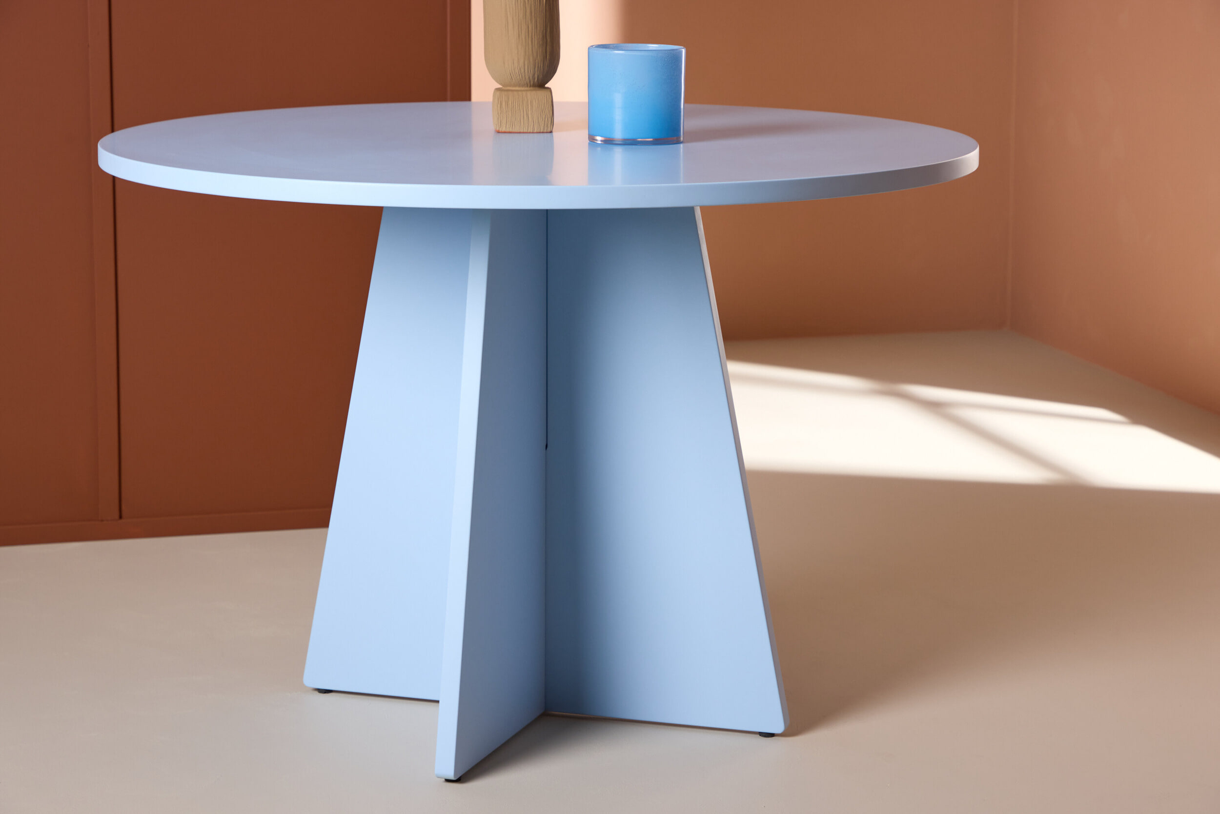 Nohr Ronde Eettafel 'Cynthiaann' MDF, 110cm, kleur Blauw