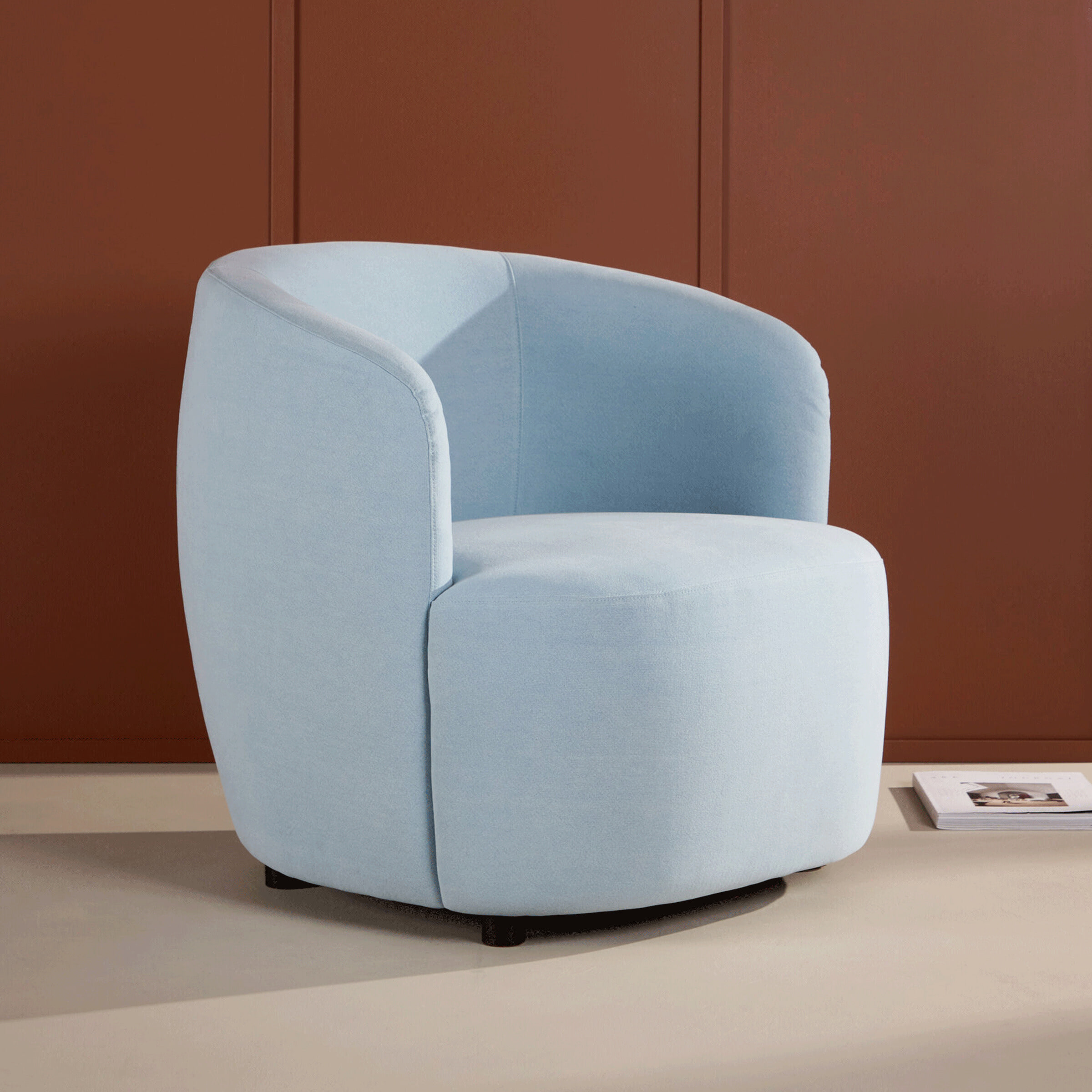Nohr Fauteuil Obie Linnenlook - Lichtblauw