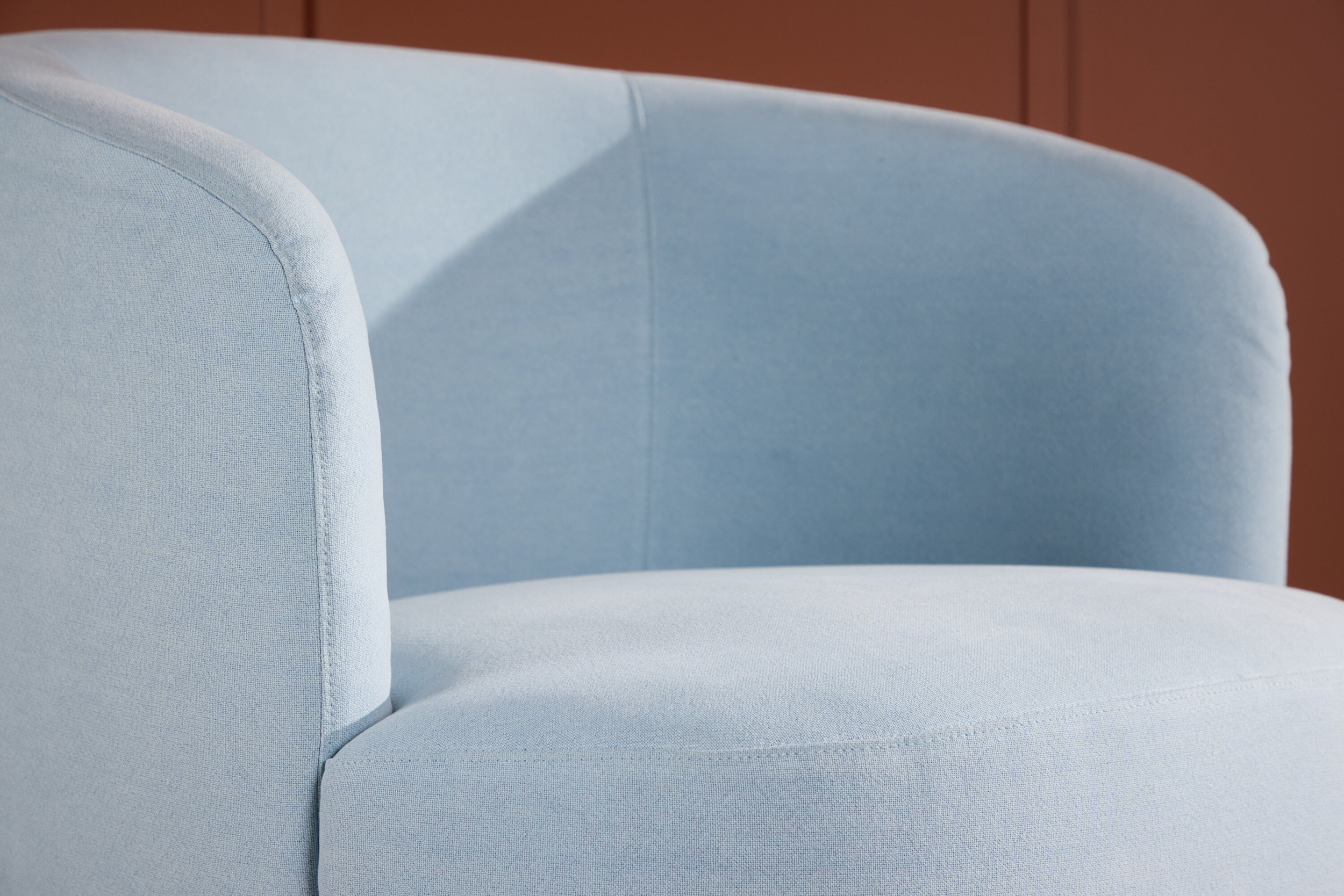 Nohr Fauteuil 'Obie' Linnenlook, kleur Lichtblauw