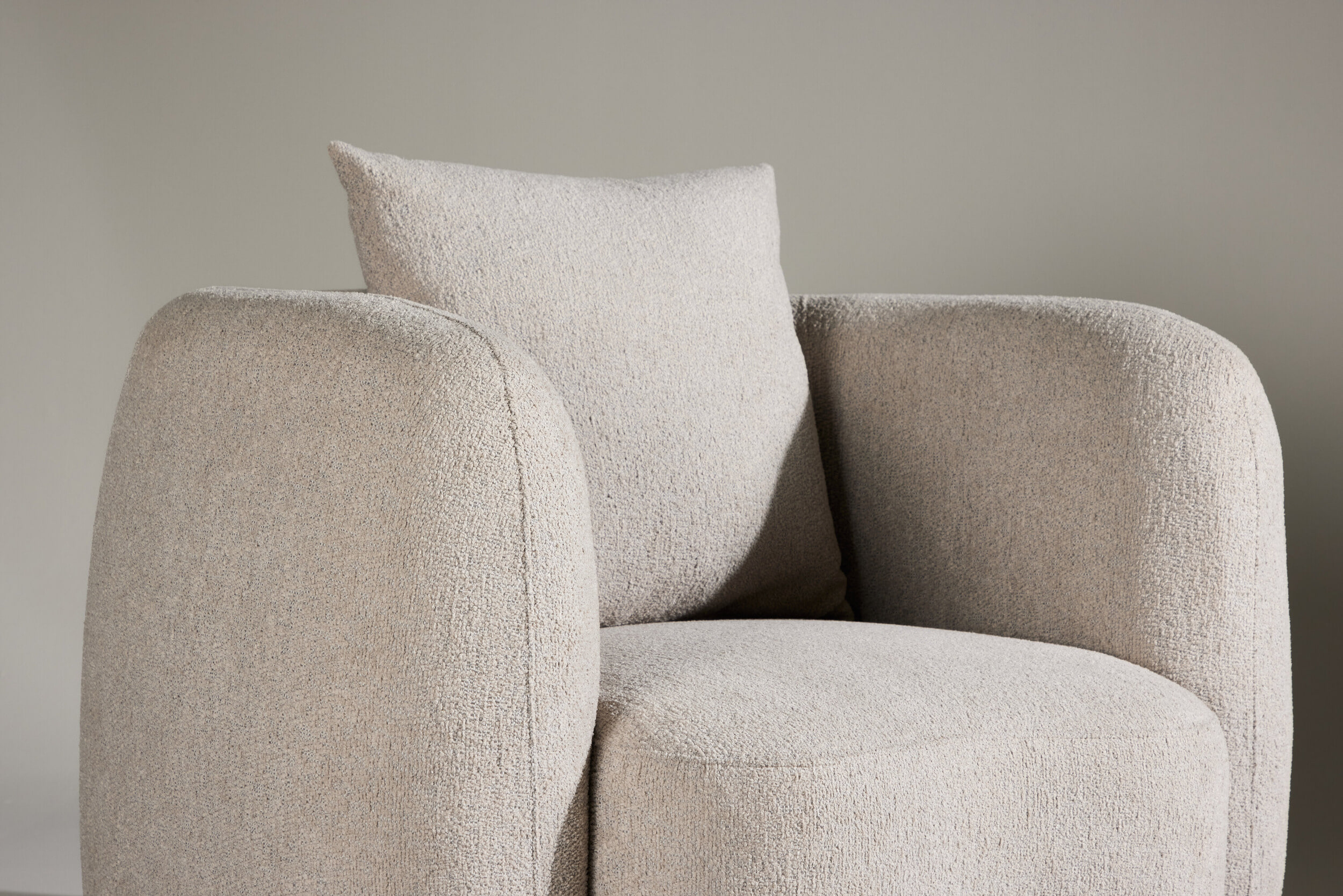 Nohr Fauteuil 'Macrina' Bouclé, kleur Beige