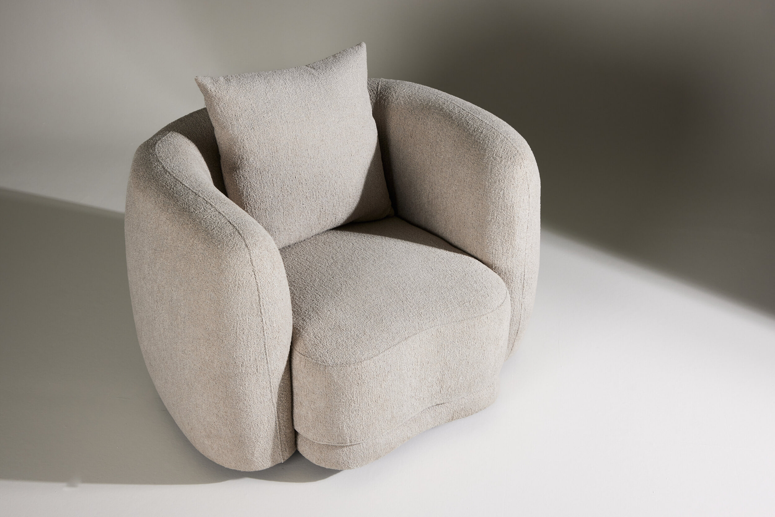 Nohr Fauteuil 'Macrina' Bouclé, kleur Beige