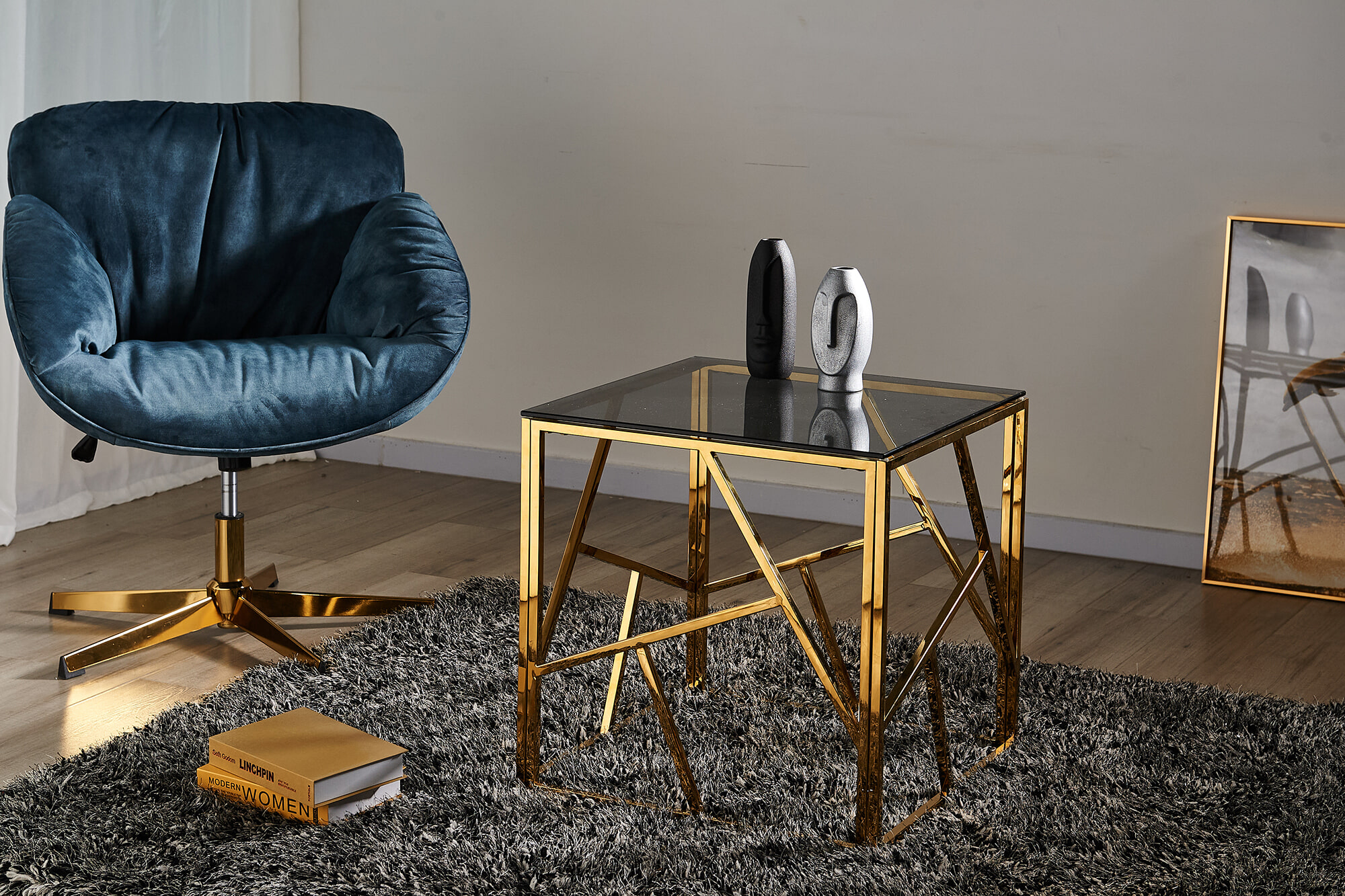 Artistiq Living Bijzettafel 'Mischa' 55cm, kleur goud
