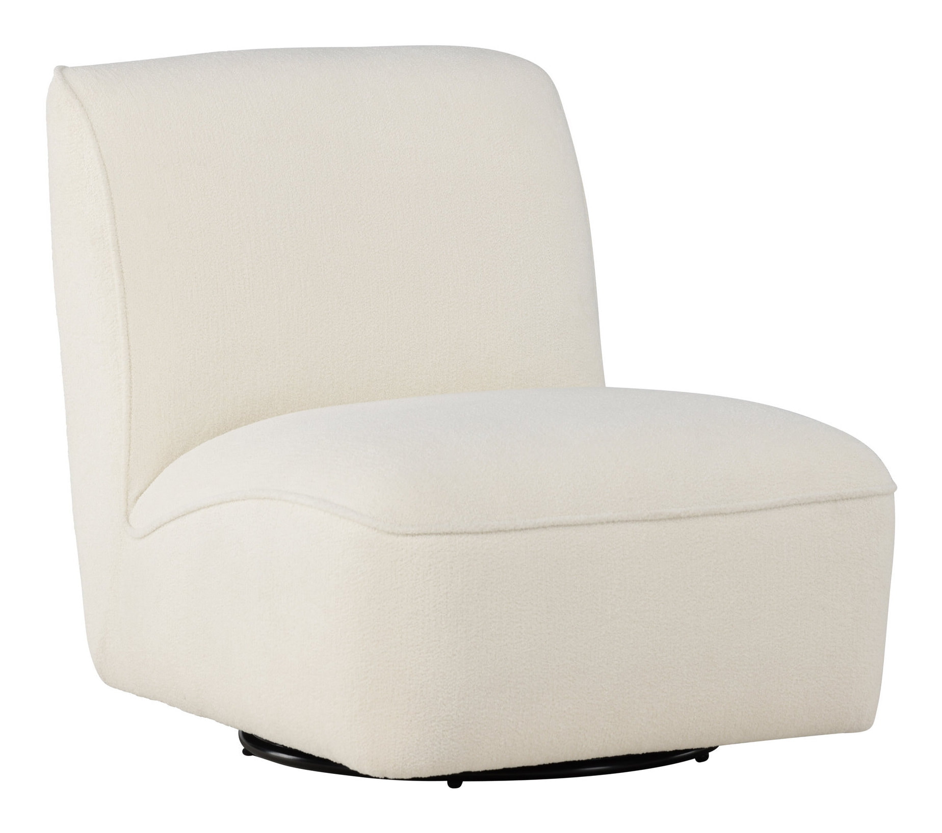 Nohr Draaifauteuil 'Kavitha' Bouclé, kleur Wit
