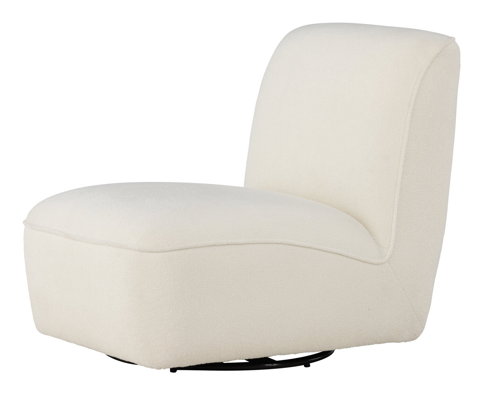 Nohr Draaifauteuil 'Kavitha' Bouclé, kleur Wit