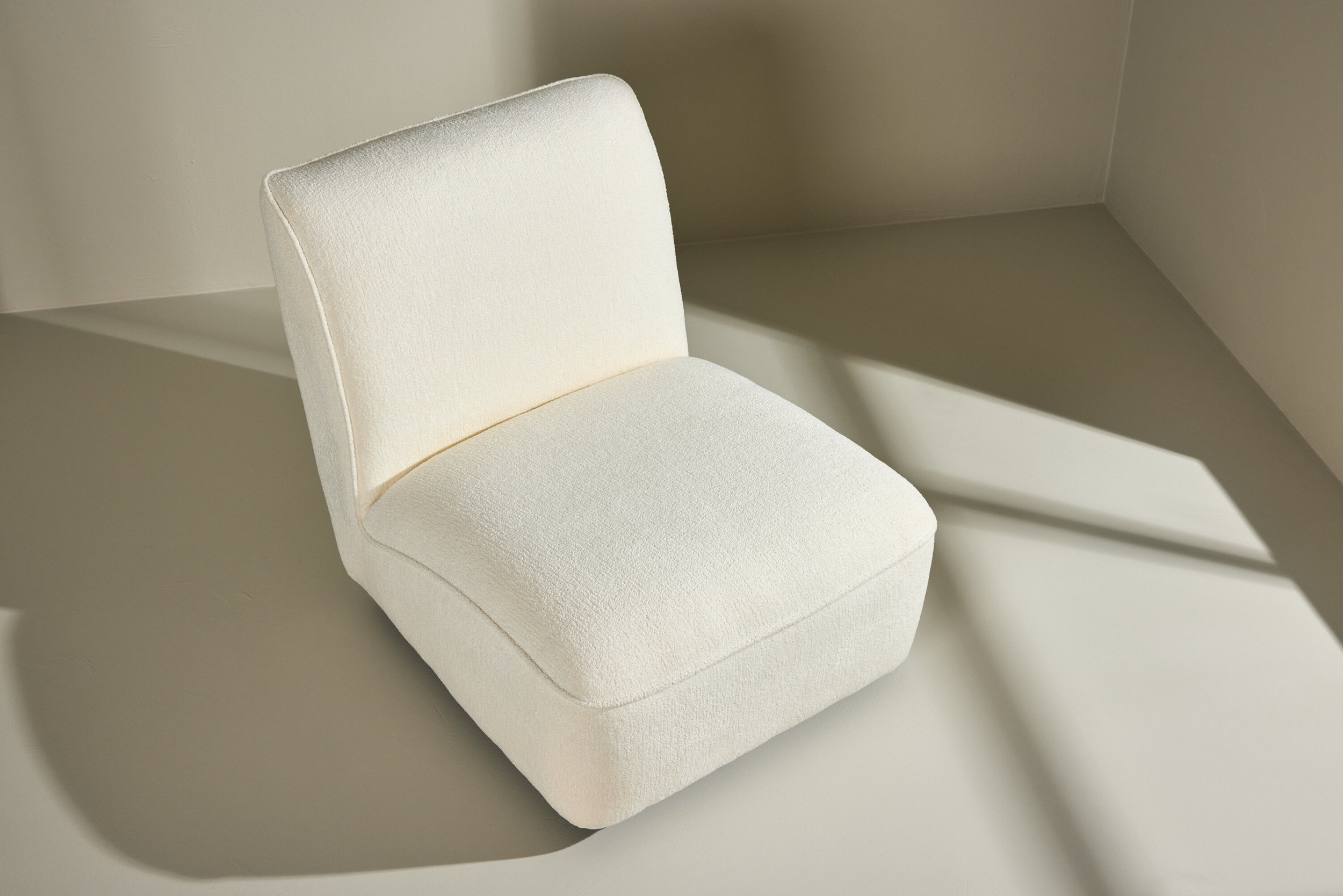Nohr Draaifauteuil 'Kavitha' Bouclé, kleur Wit