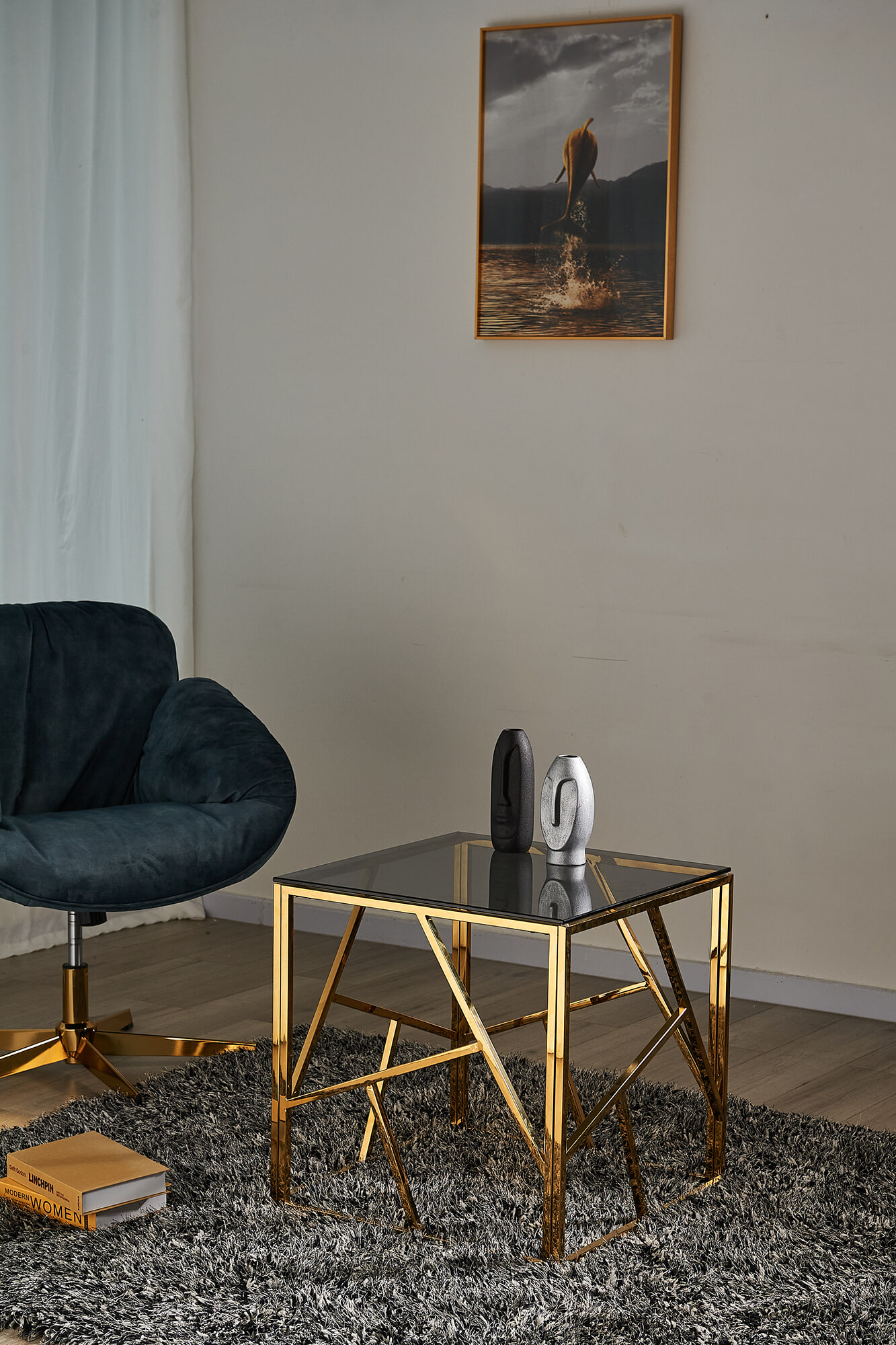 Artistiq Living Bijzettafel 'Mischa' 55cm, kleur goud