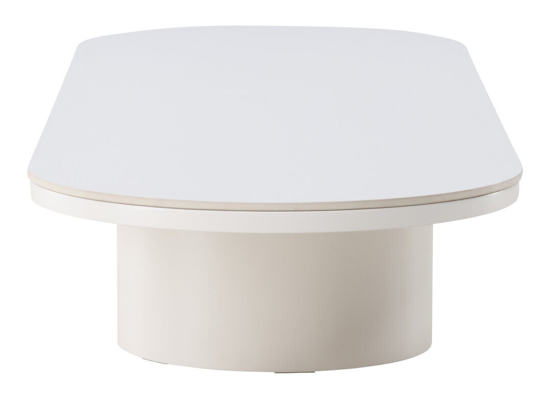 Nohr Ovale Salontafel 'Shundrika' MDF Steenlook, 190 x 60cm, kleur Beige