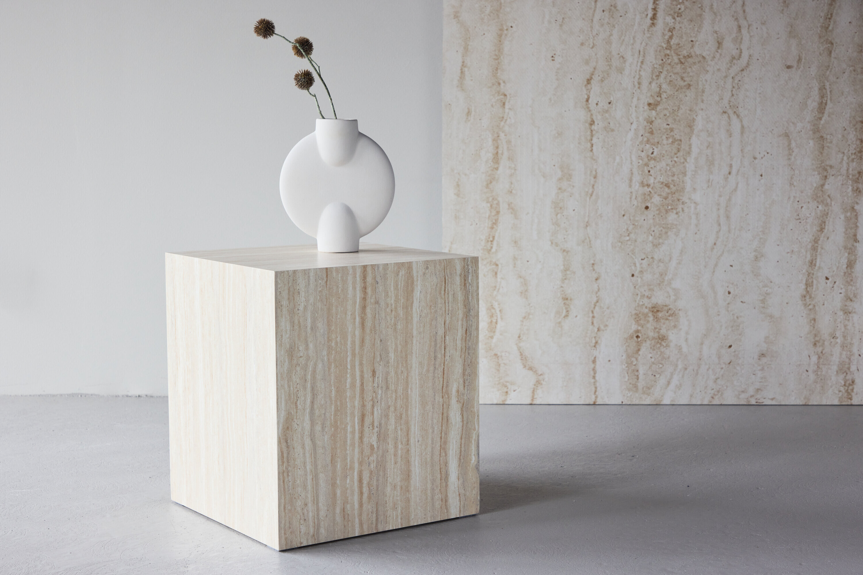 Nohr Salontafel Katiana Travertinlook, 40 x 40cm - Beige