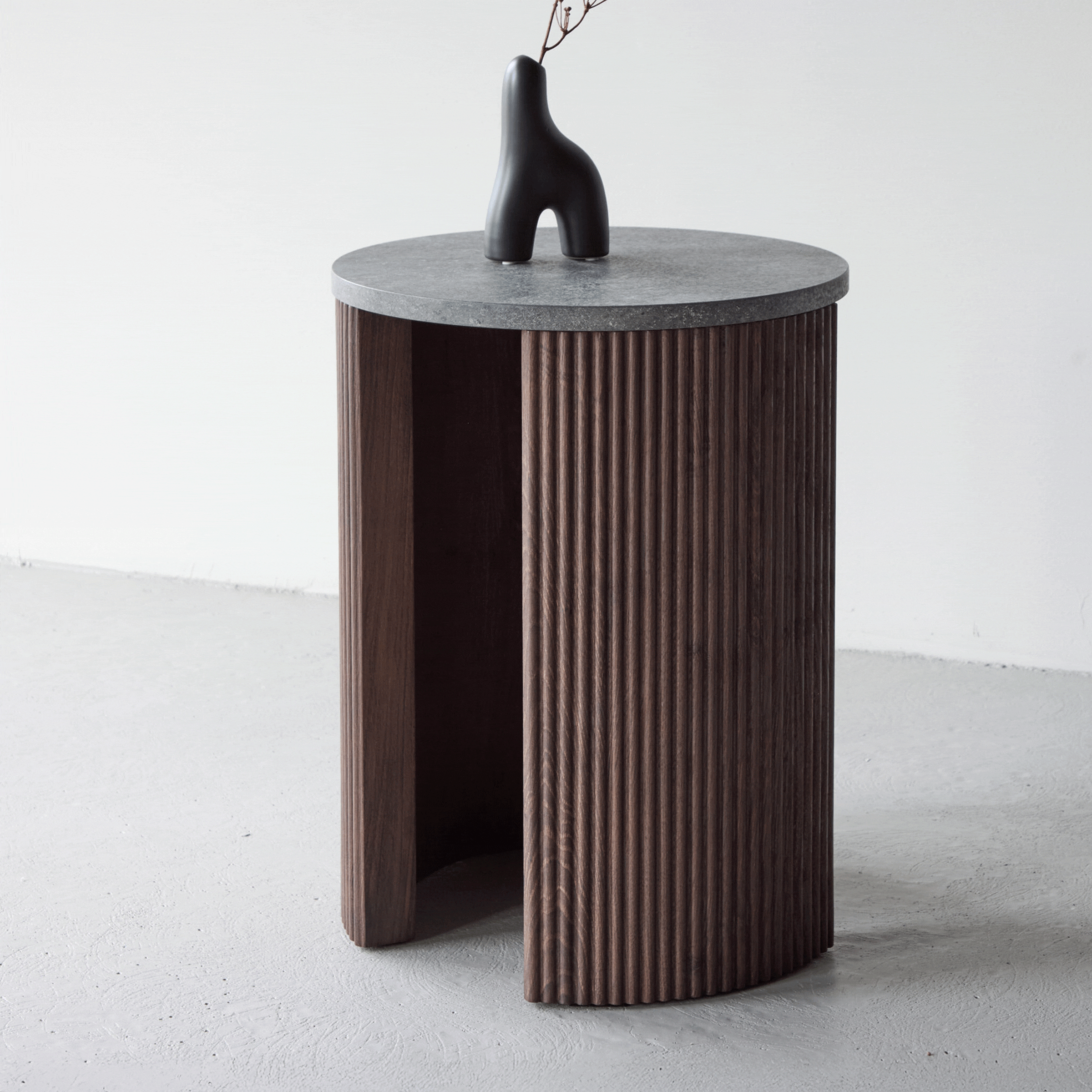 Nohr Ronde Bijzettafel Phallon 40cm - Mokka/Betonlook