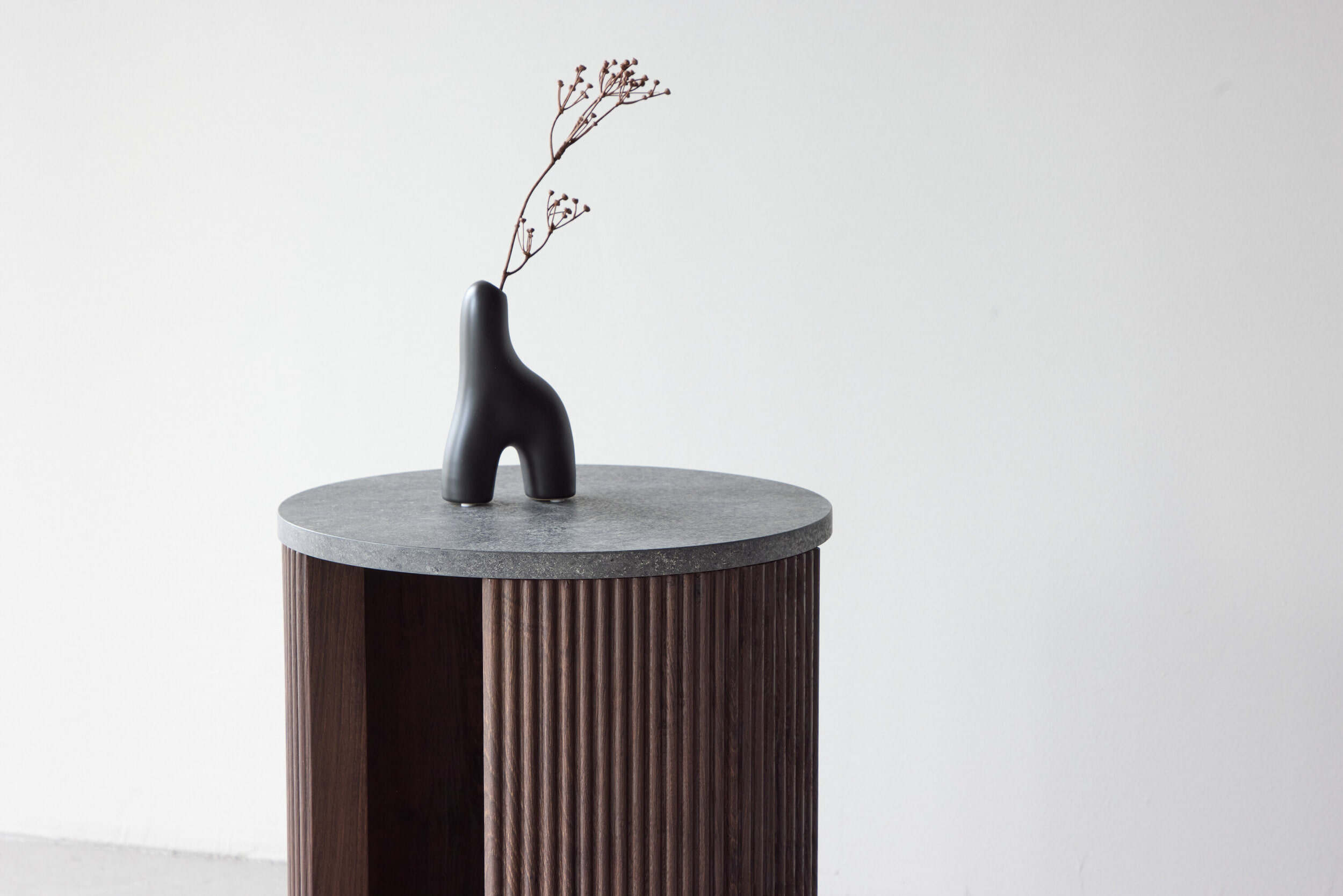 Nohr Ronde Bijzettafel 'Phallon' 40cm, kleur Mokka/Betonlook