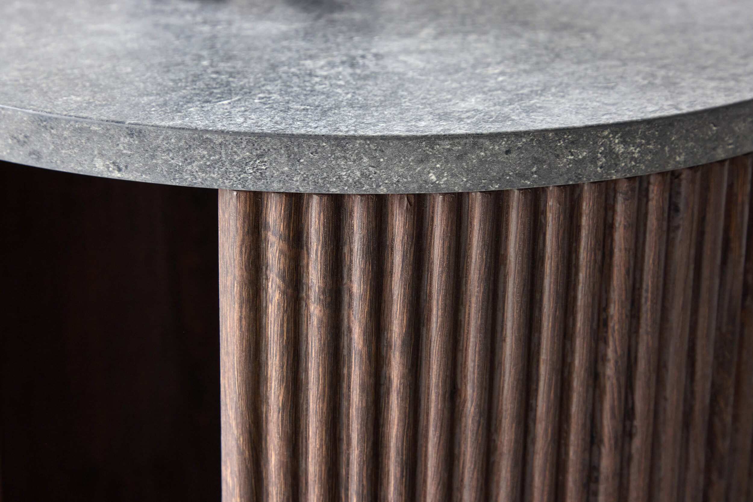 Nohr Ronde Bijzettafel 'Phallon' 40cm, kleur Mokka/Betonlook