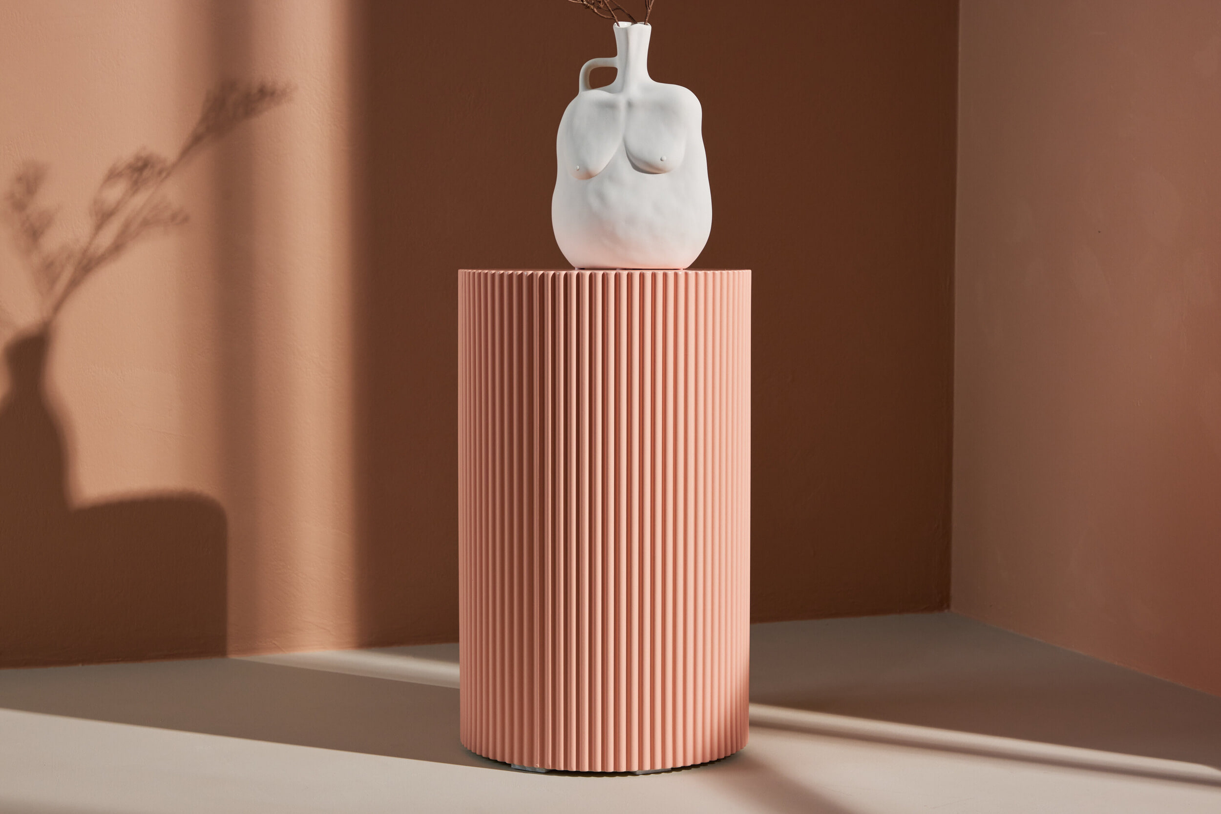 Nohr Ronde Bijzettafel 'Mistina' MDF, 30cm, kleur Peach