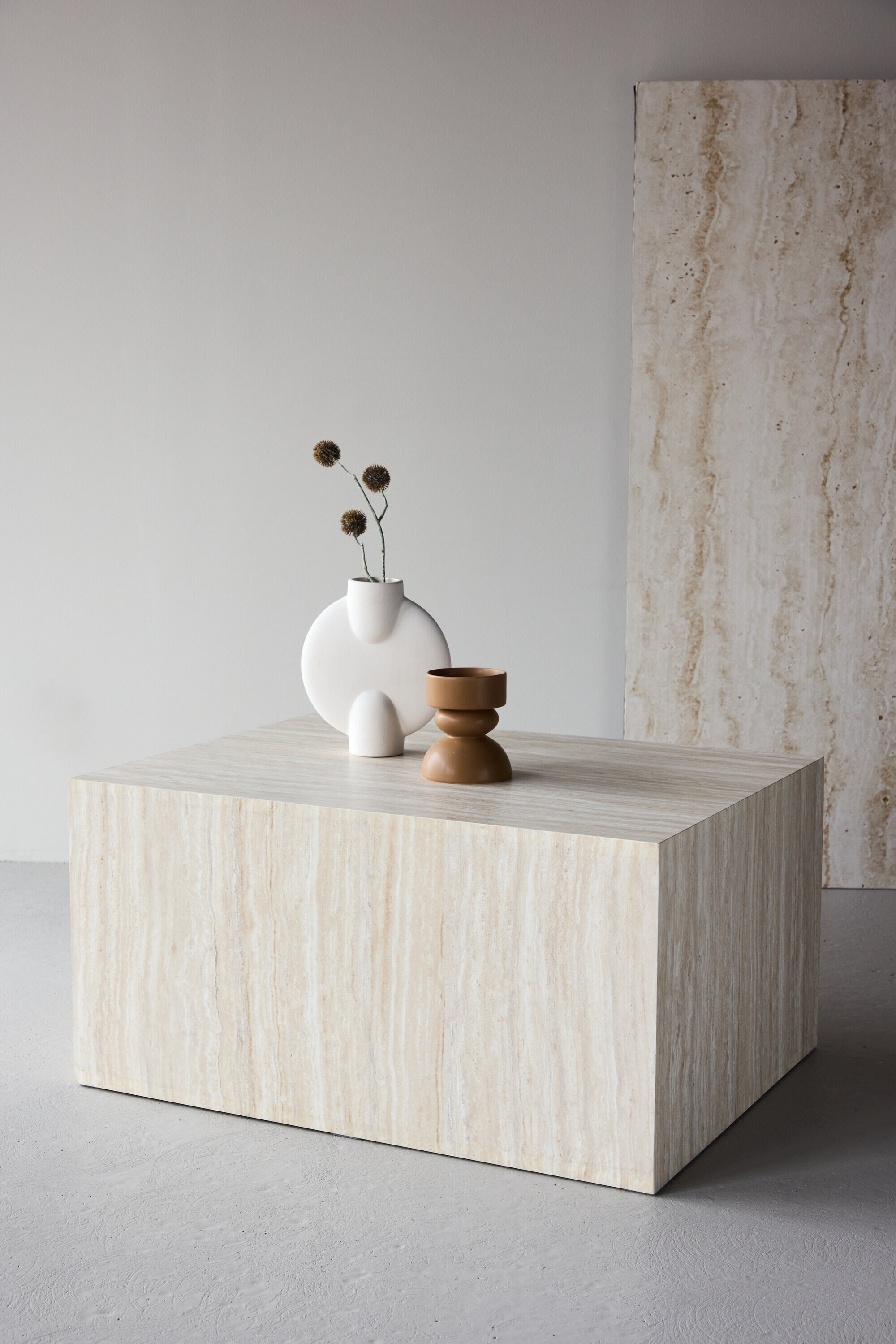 Nohr Salontafel Katiana Travertinlook, 80 x 60cm - Beige