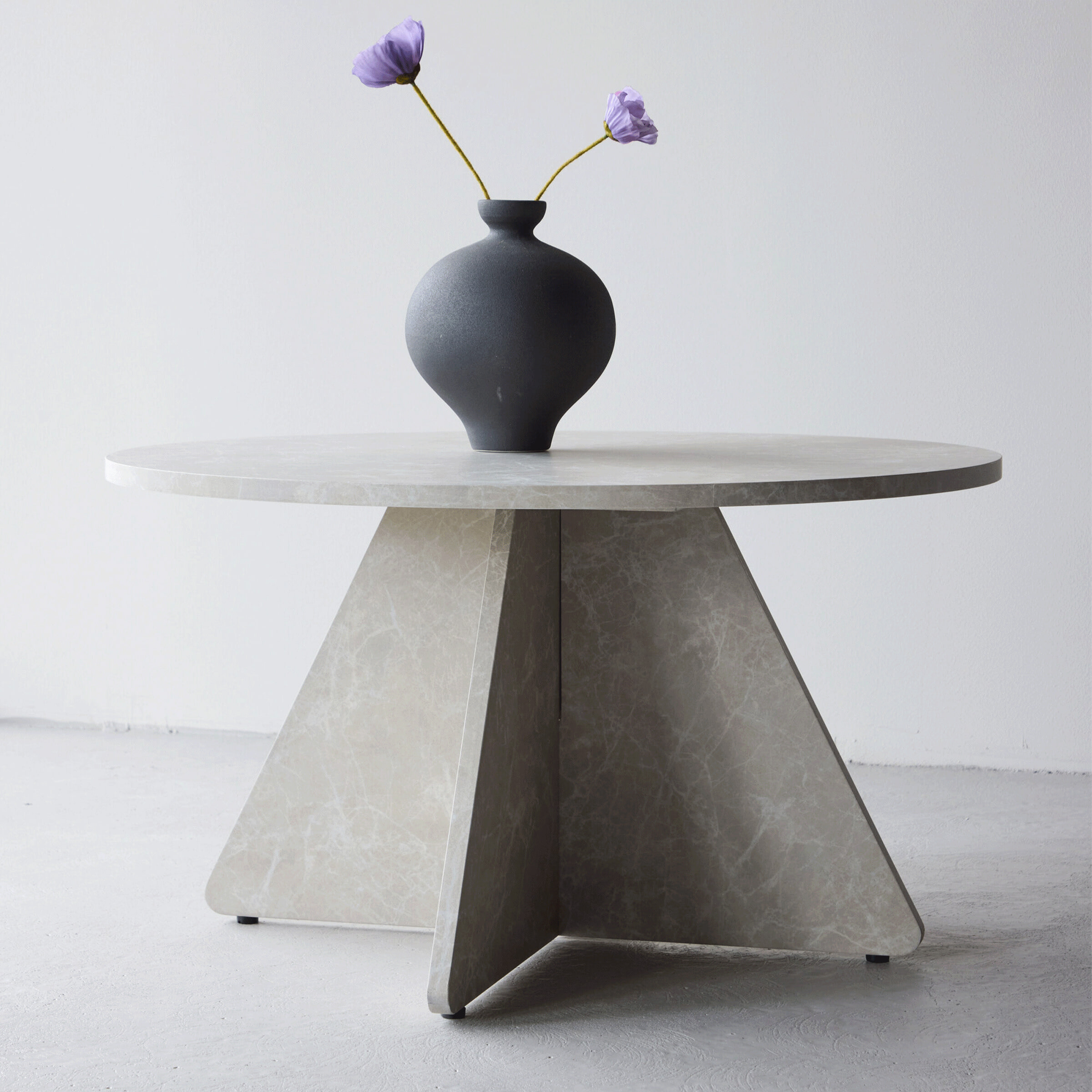 Nohr Ronde Salontafel Cynthiaann Marmerlook, 80cm - Beige