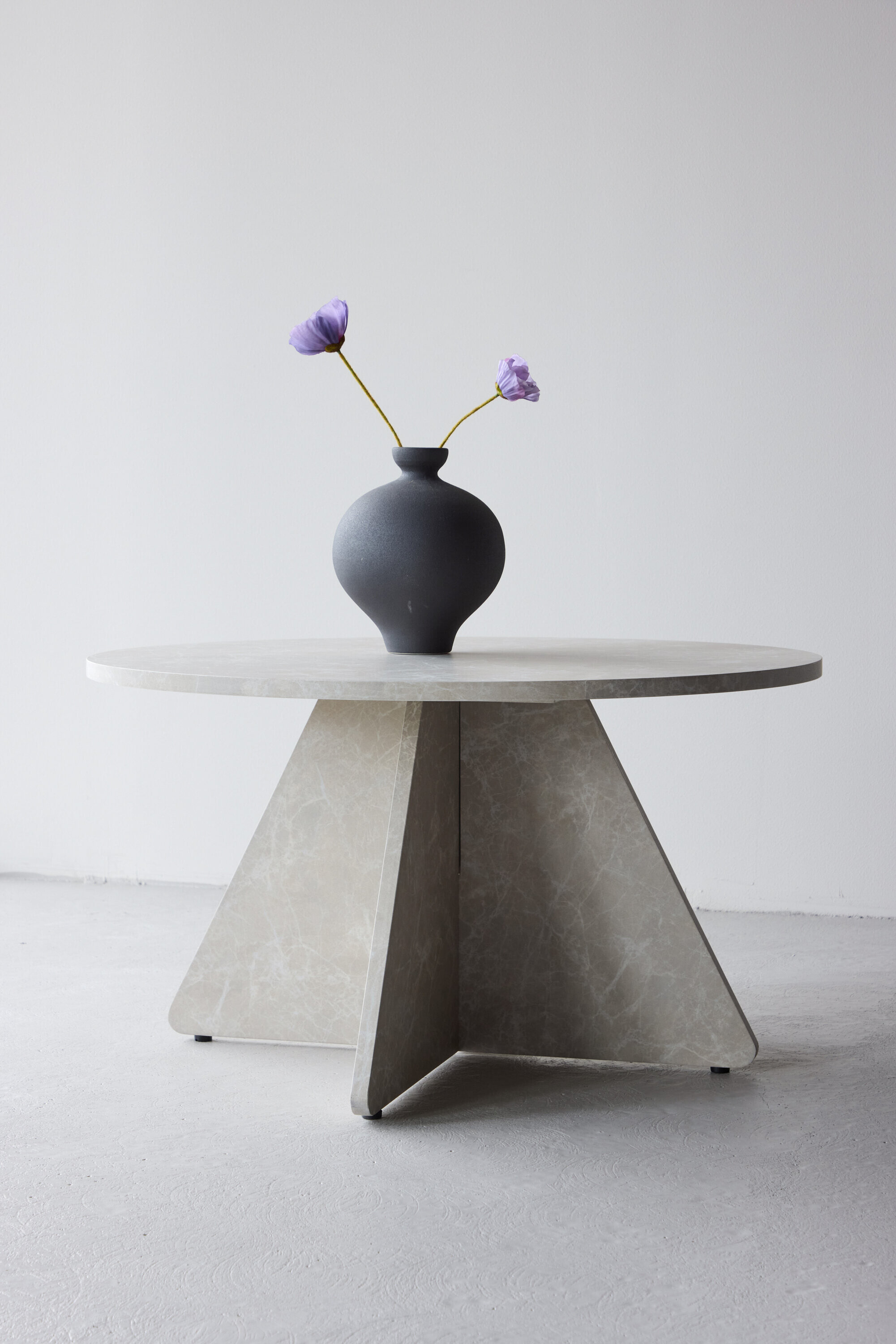 Nohr Ronde Salontafel Cynthiaann Marmerlook, 80cm - Beige