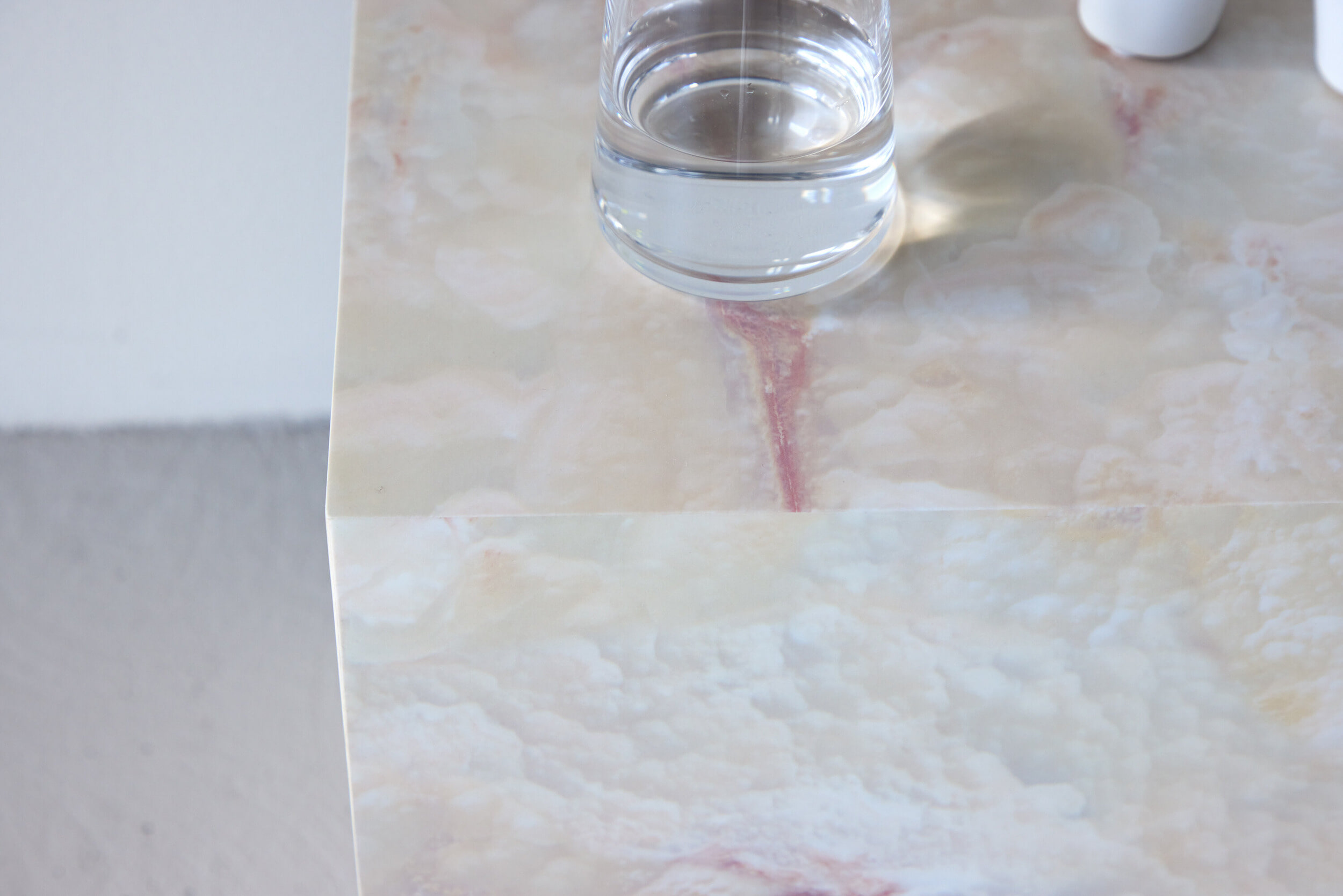Nohr Bijzettafel 'Katiana' Marmerlook, 35 x 25cm, kleur Beige