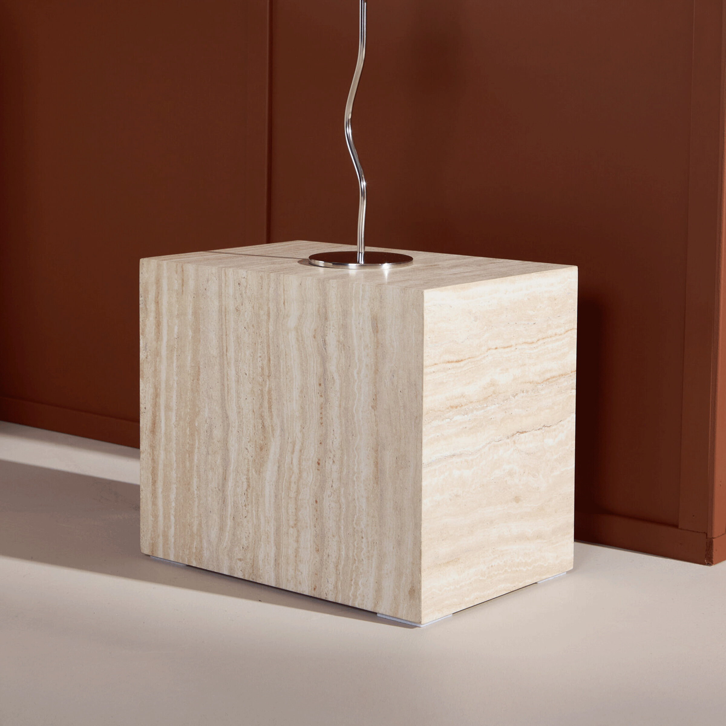 Nohr Bijzettafel Katiana Travertinlook, 35 x 25cm - Beige