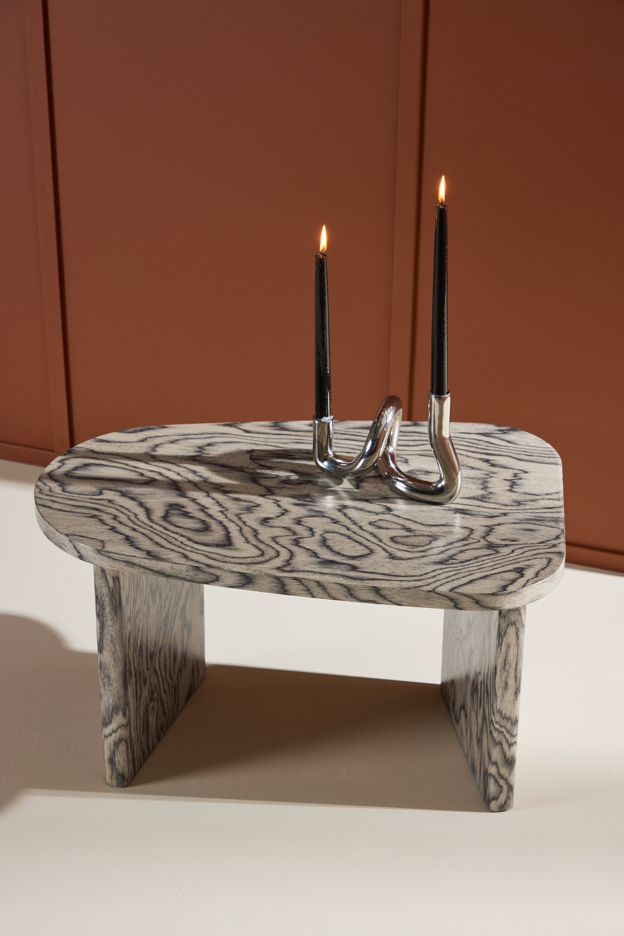 Nohr Organische Salontafel 'Jenea' MDF, 70 x 45cm, kleur Grijs
