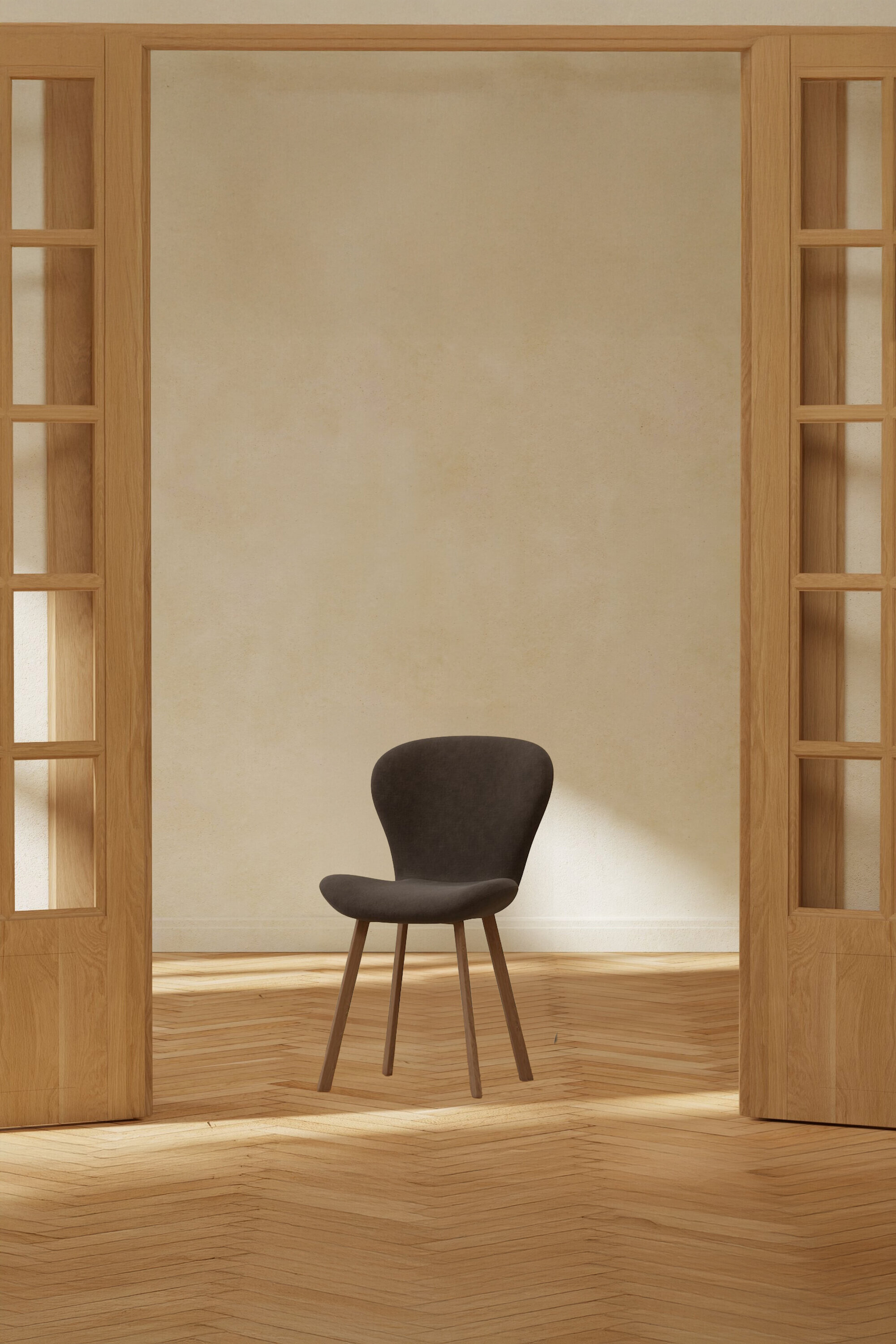 Nohr Eetkamerstoel Corion Linnenlook - Bruin