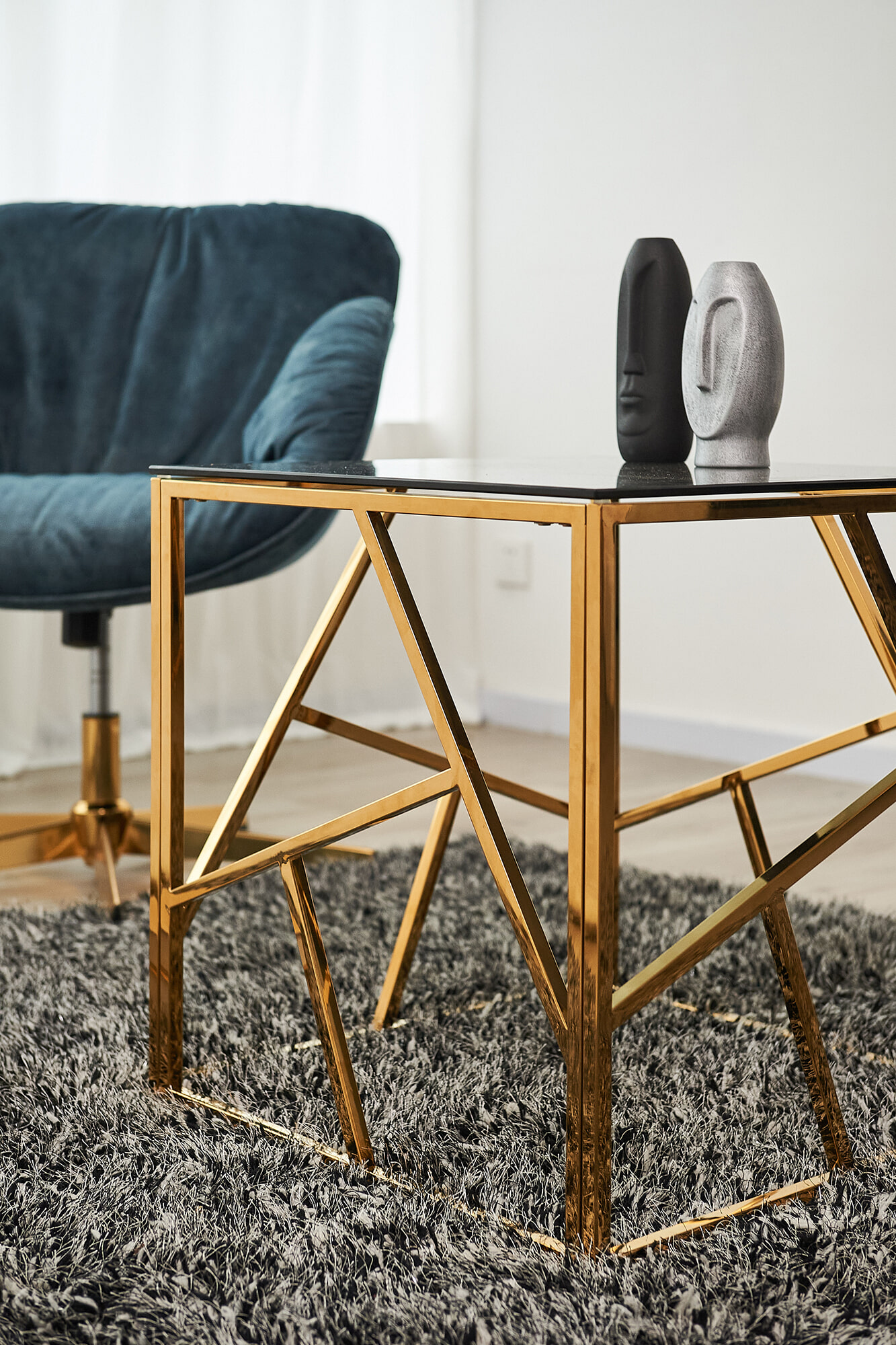 Artistiq Living Bijzettafel 'Mischa' 55cm, kleur goud