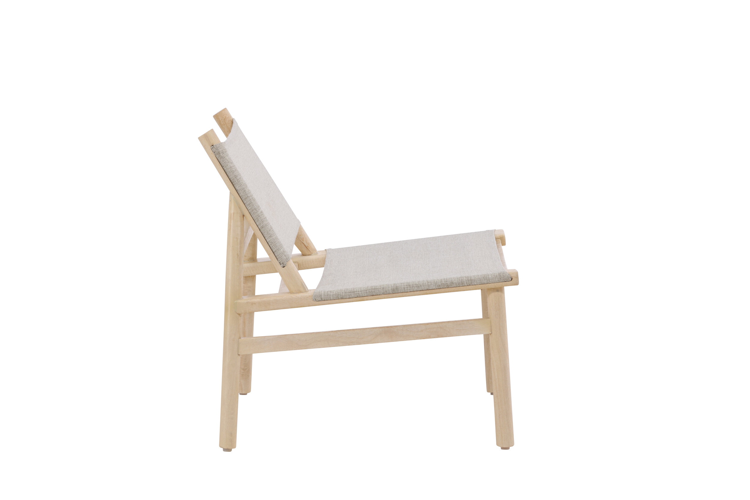 Nohr Fauteuil 'Sheyna' Mangohout, kleur Naturel/Grijs