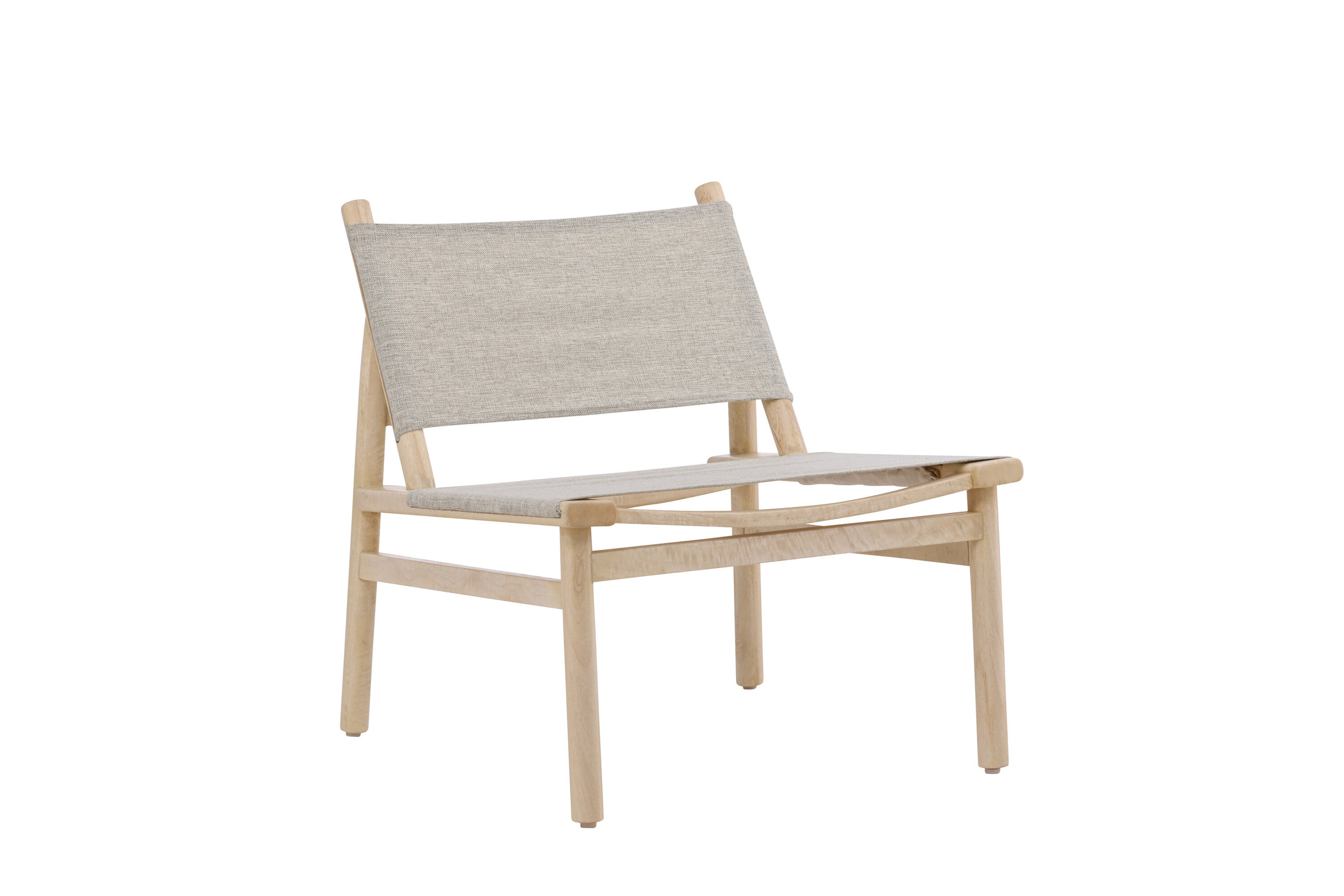 Nohr Fauteuil 'Sheyna' Mangohout, kleur Naturel/Grijs