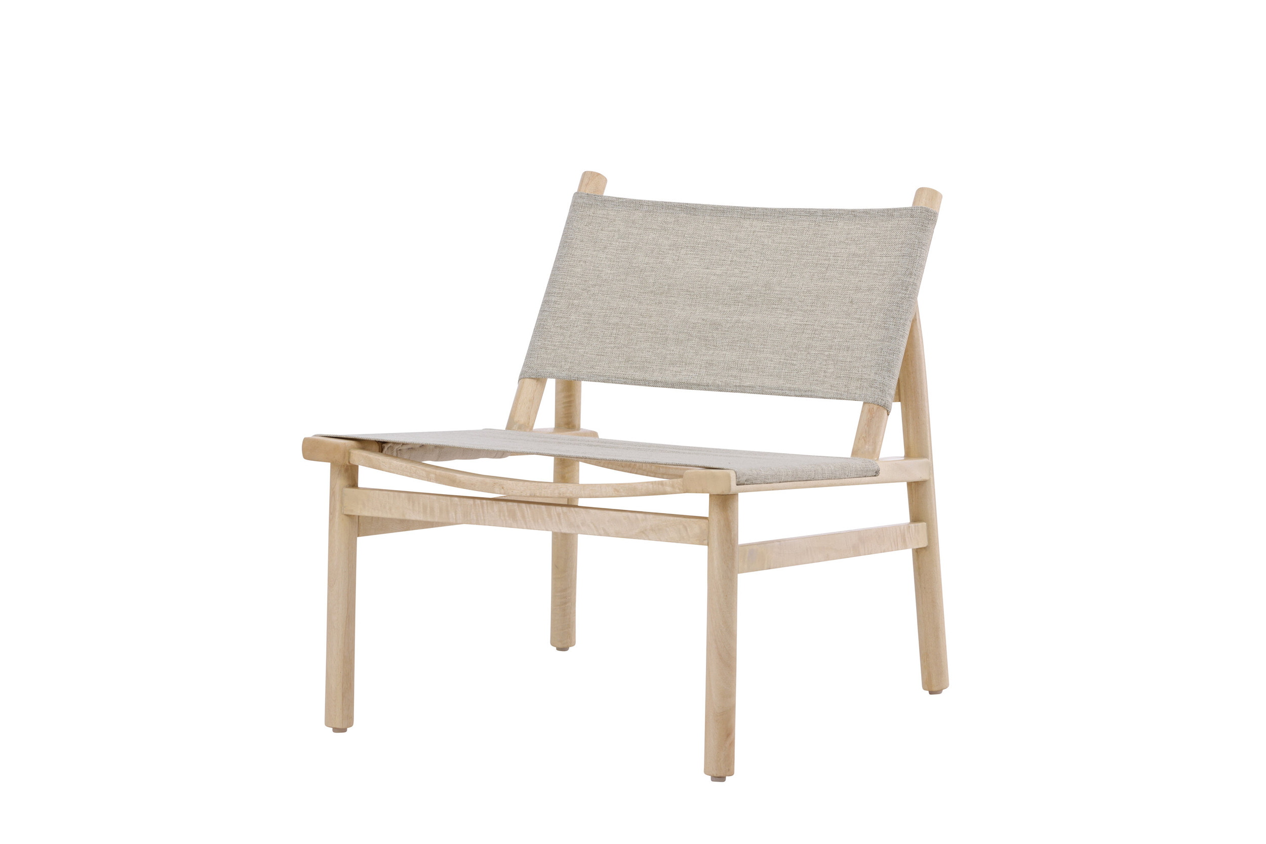 Nohr Fauteuil 'Sheyna' Mangohout, kleur Naturel/Grijs
