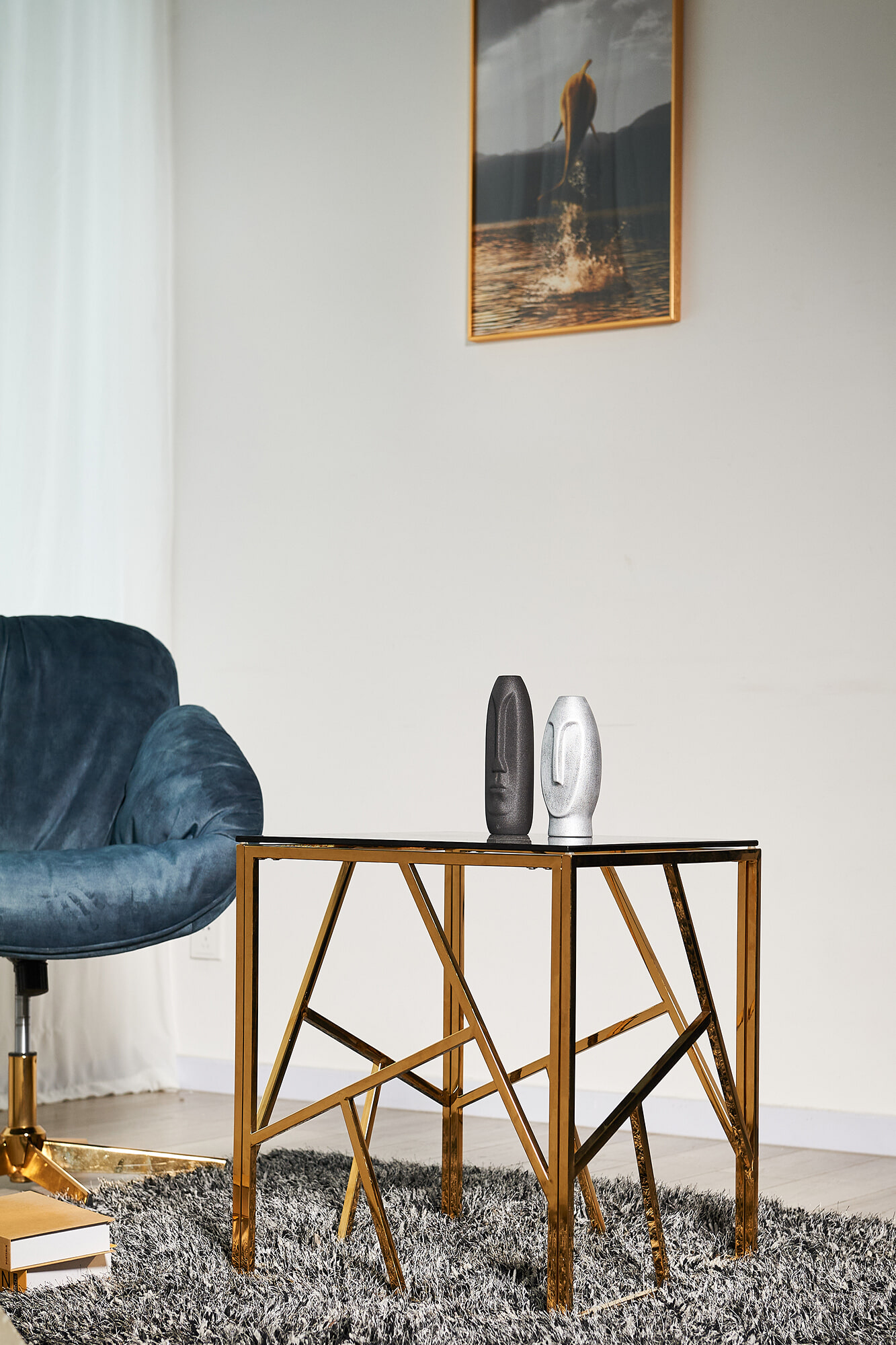 Artistiq Living Bijzettafel 'Mischa' 55cm, kleur goud
