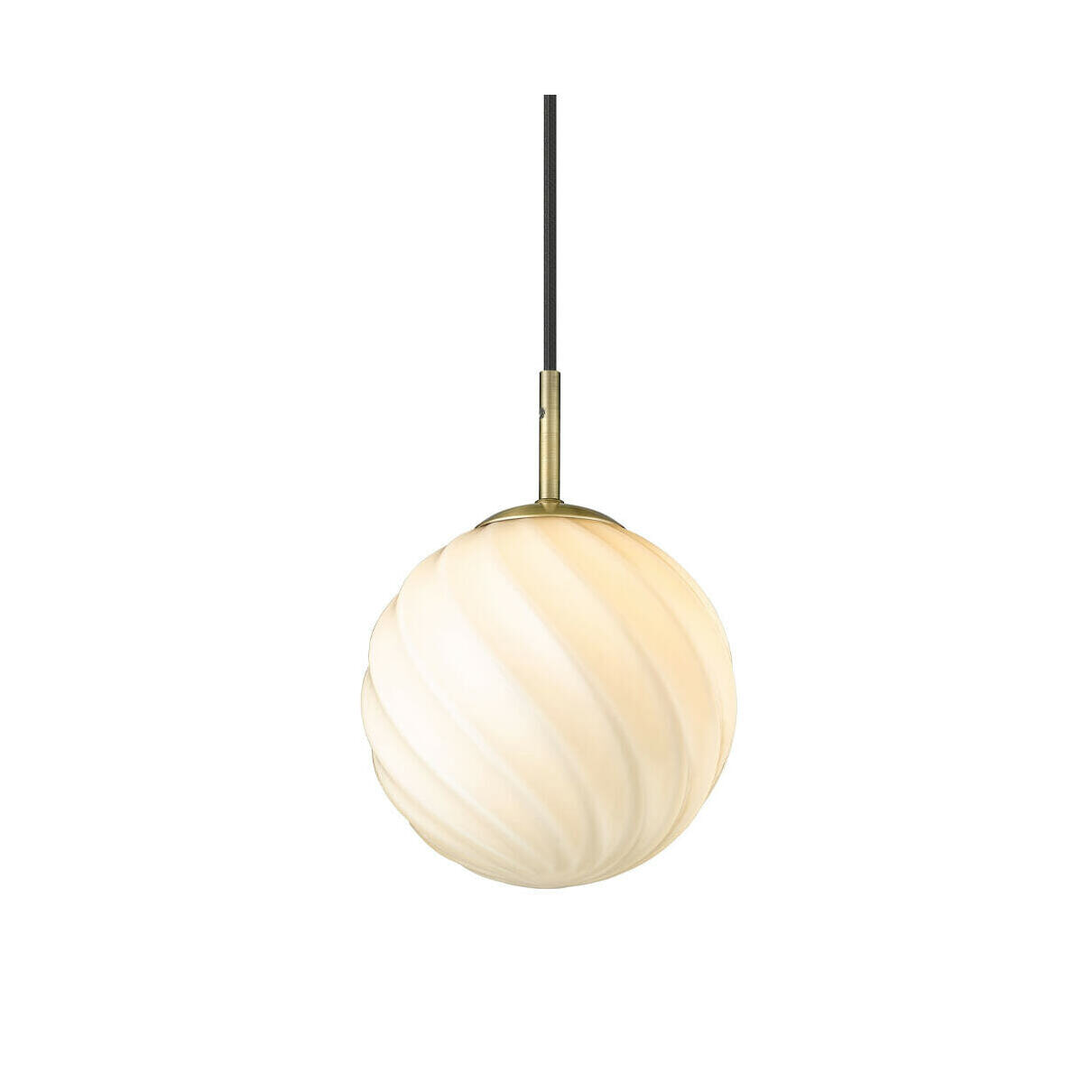 Halo Design Hanglamp TWIST Ø15cm, Messing / Opaal